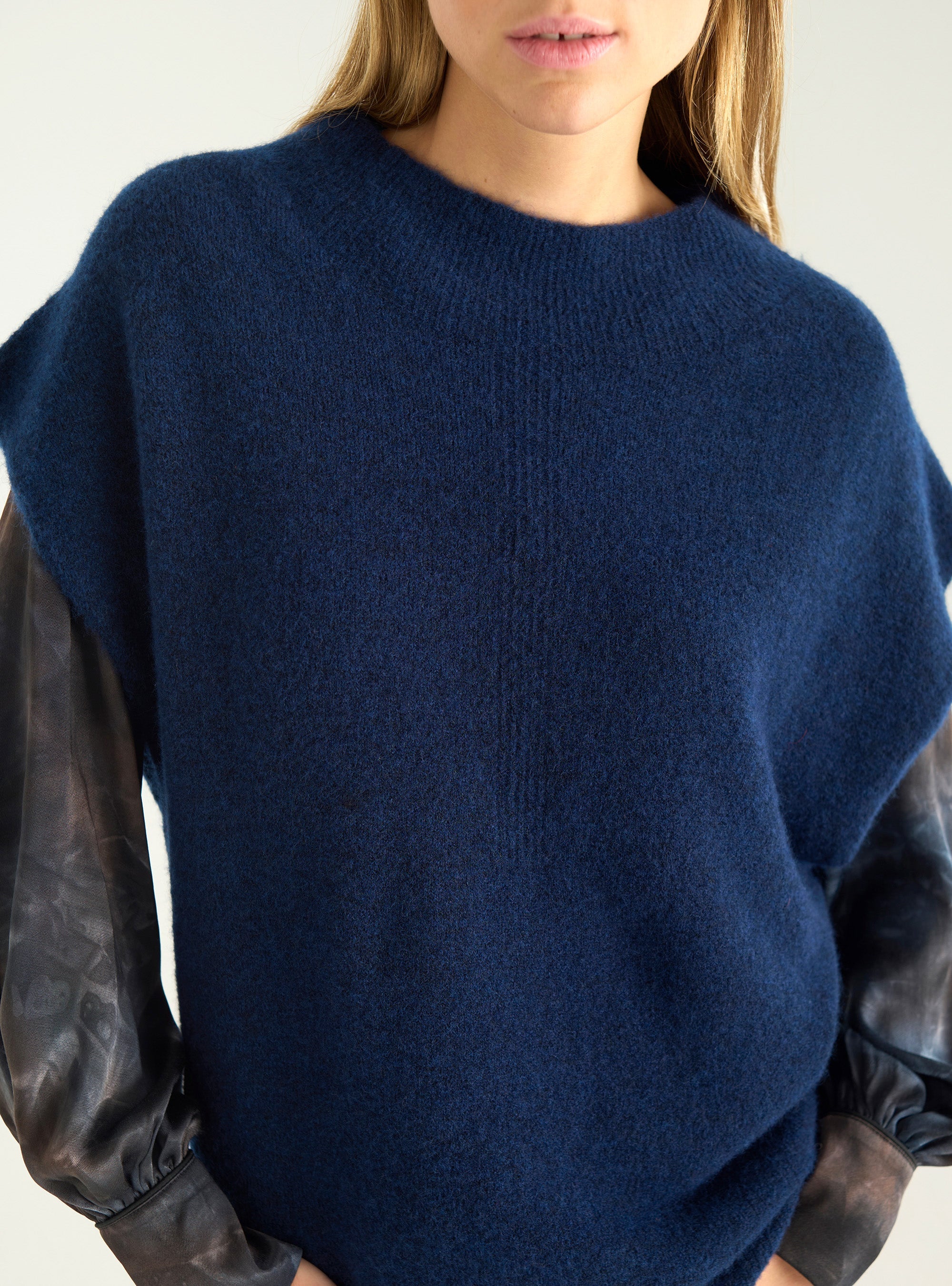 Oversized sleeveless sweater