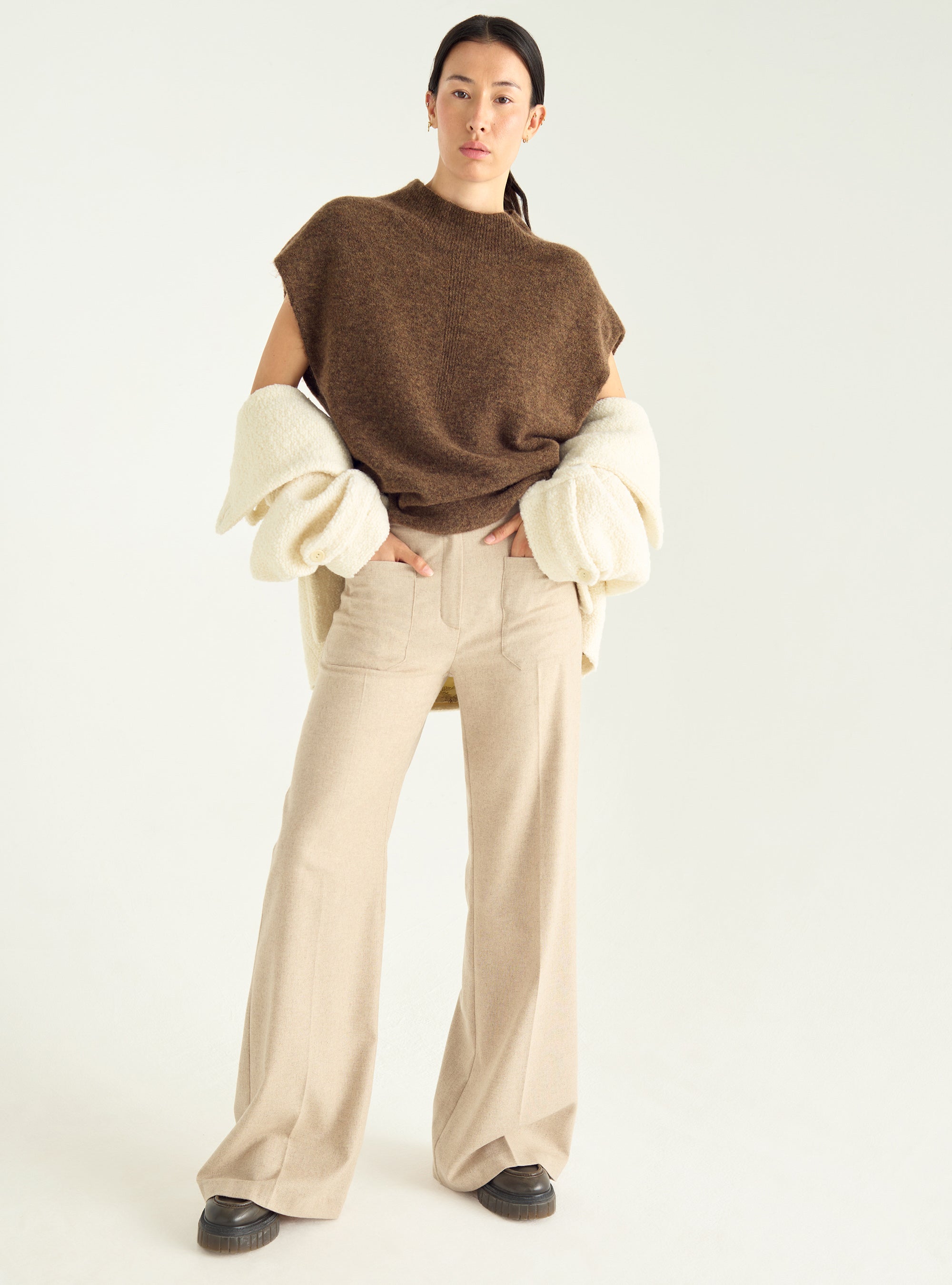 Oversized sleeveless sweater