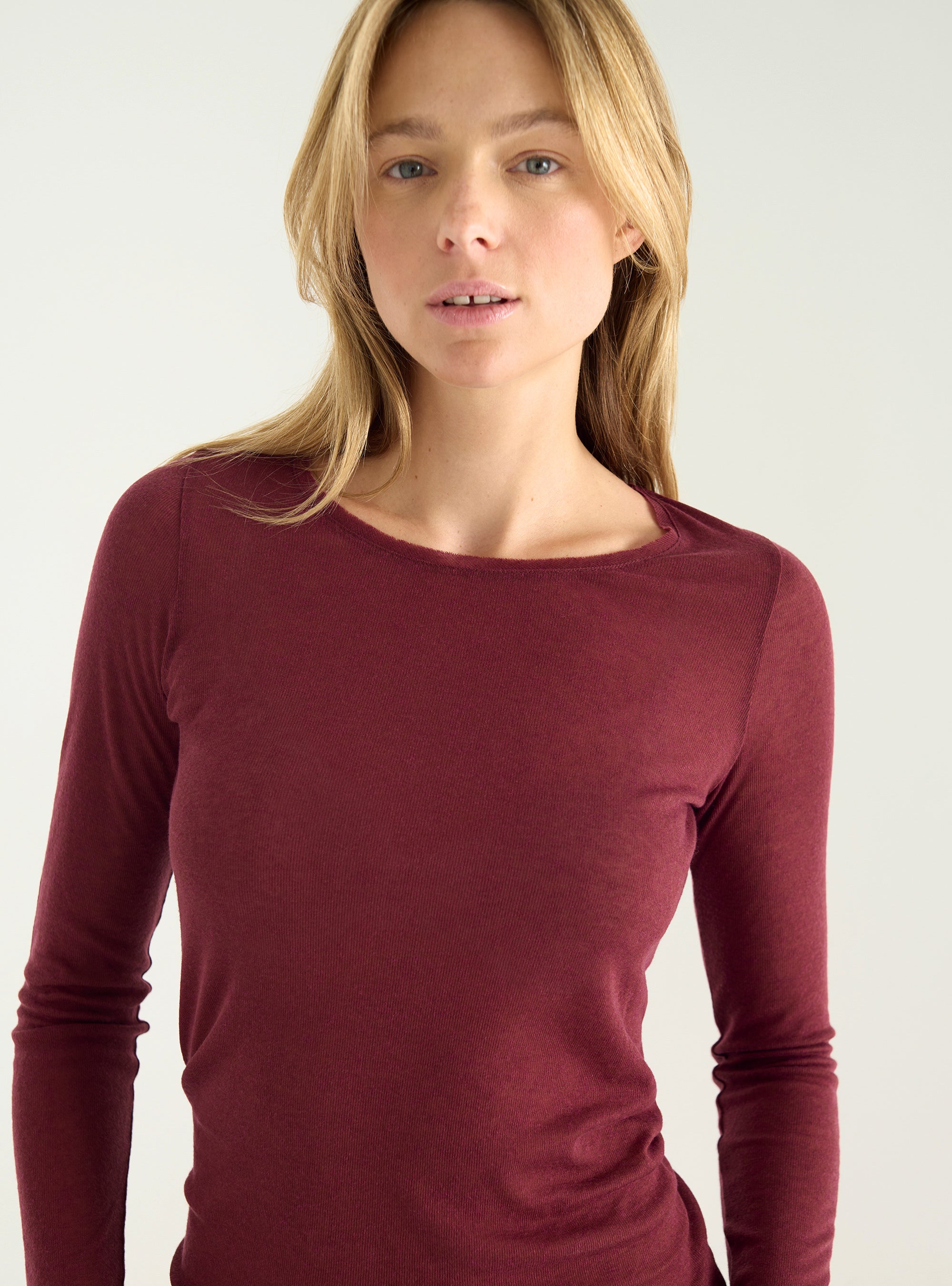 Long-sleeved Lyocell jersey T-shirt