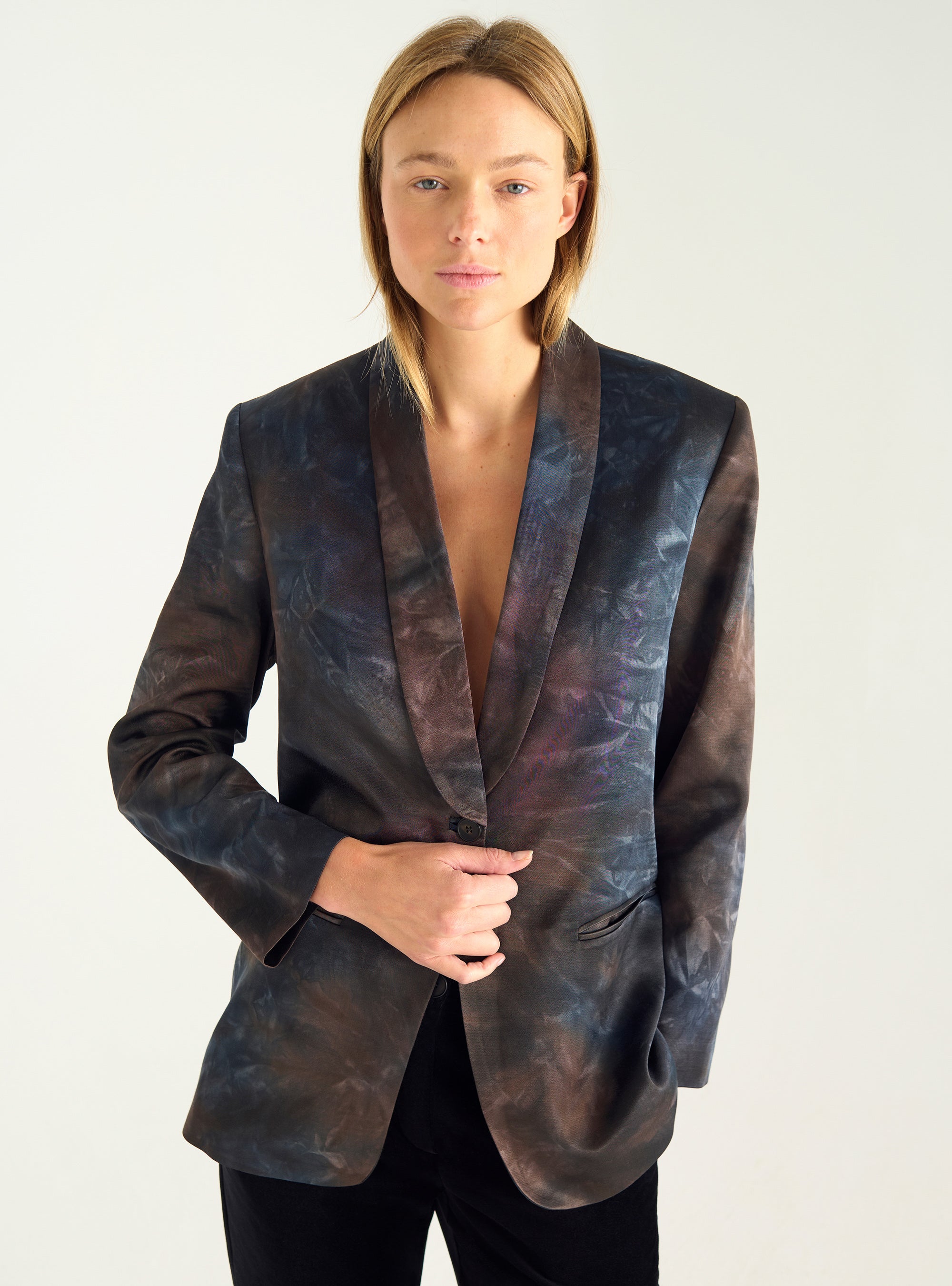 Printed flowing jacket