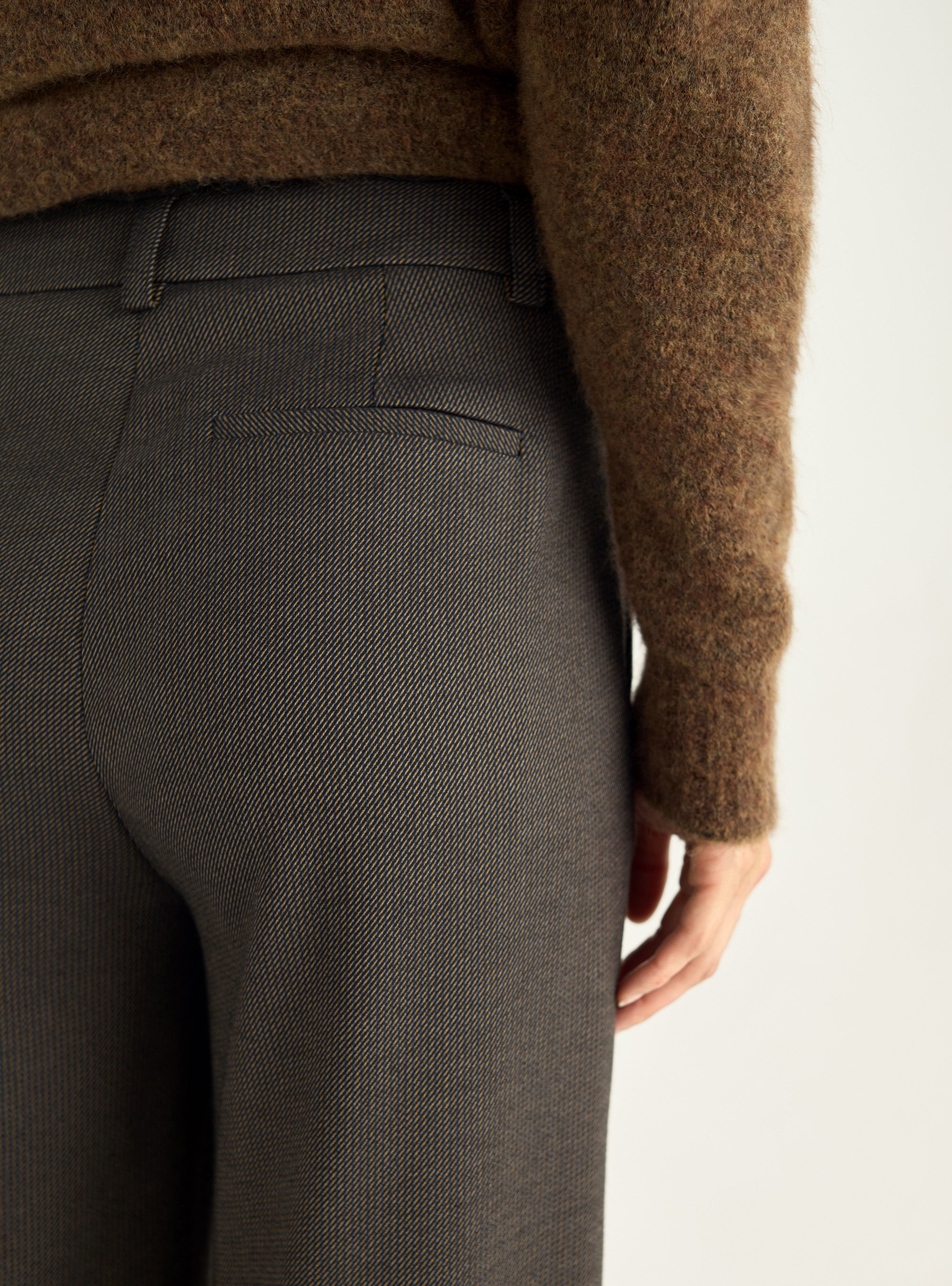 High-waisted wide-leg pants