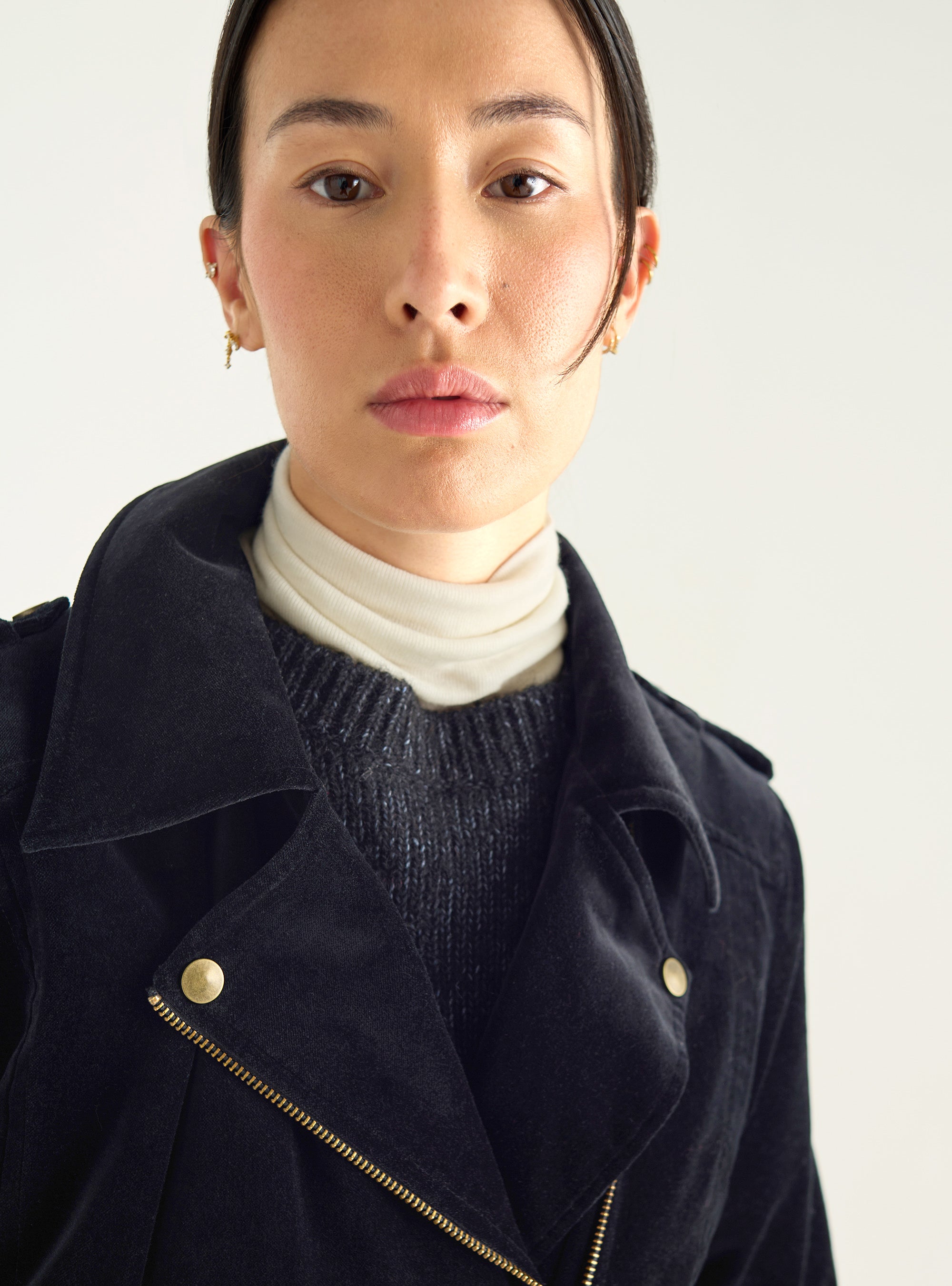 Biker jacket in velvet