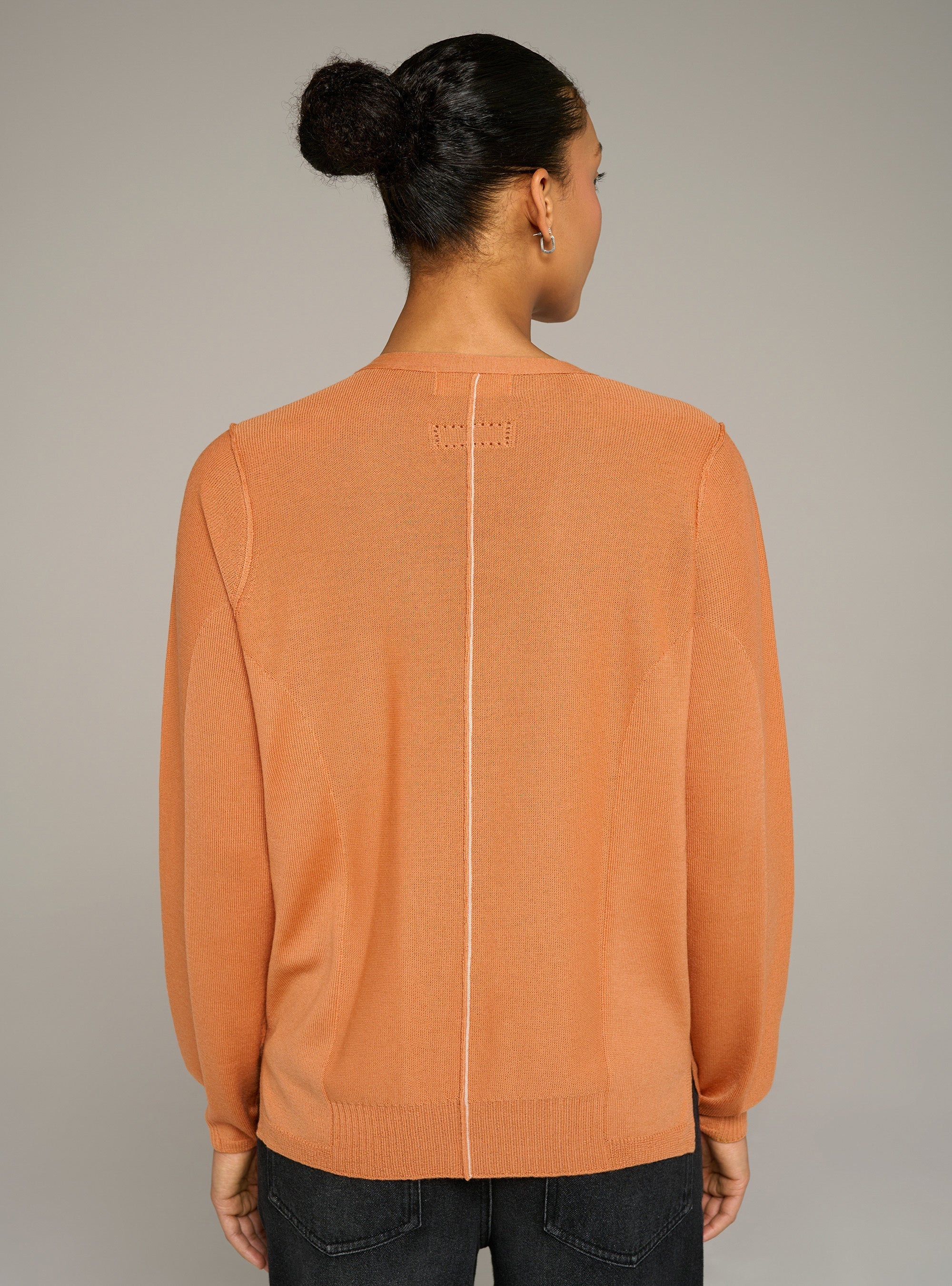 Cotélac Fine-knit wool V-neck cardigan