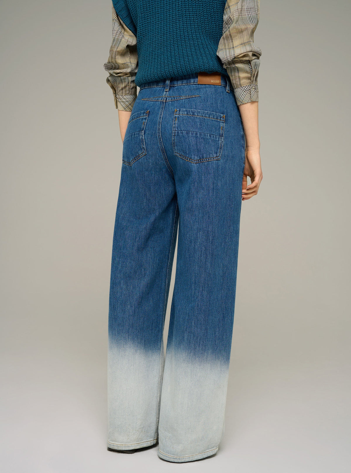 Cotélac Faded wide-leg jeans