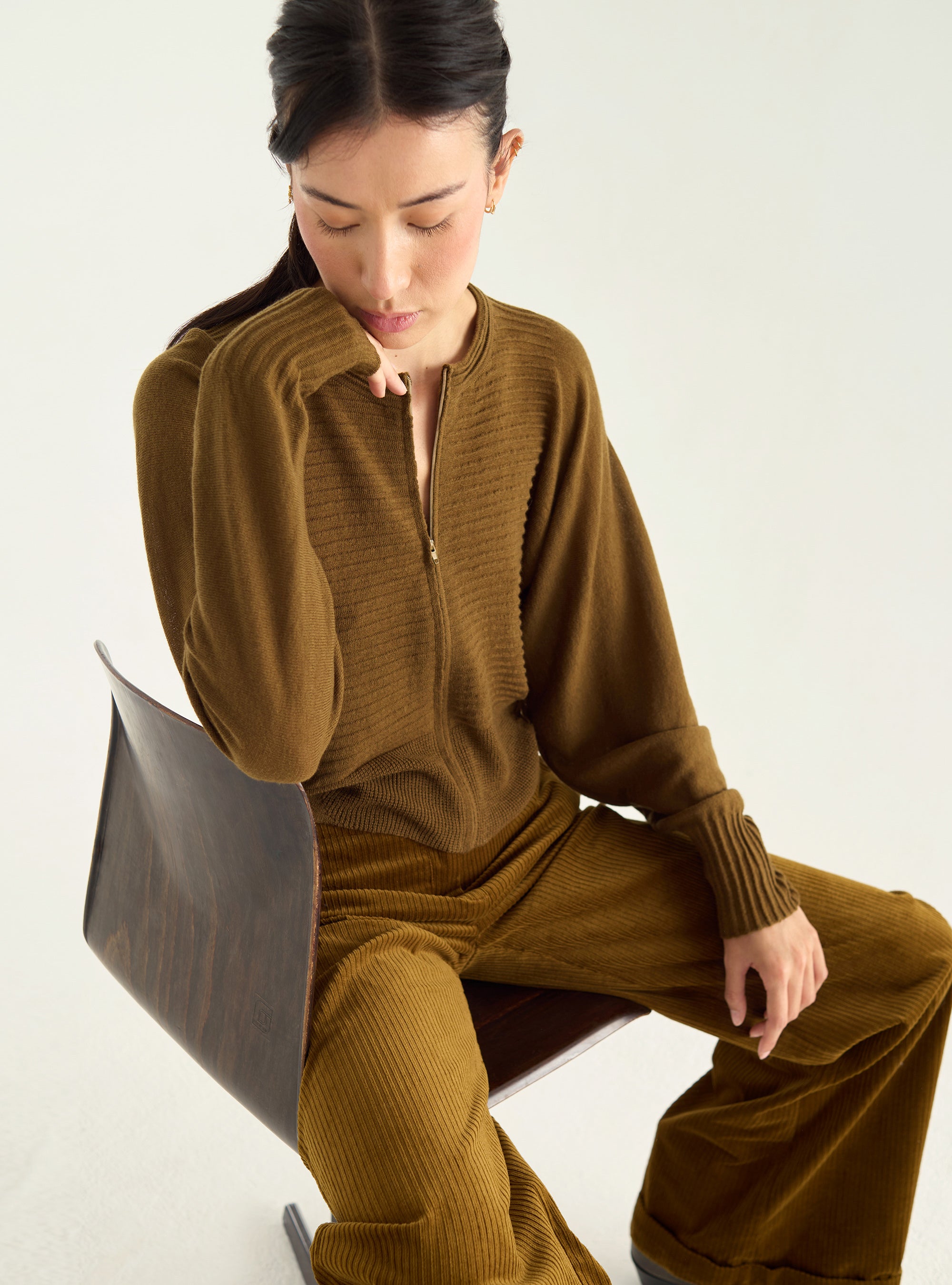 Wool and cotton cardigan