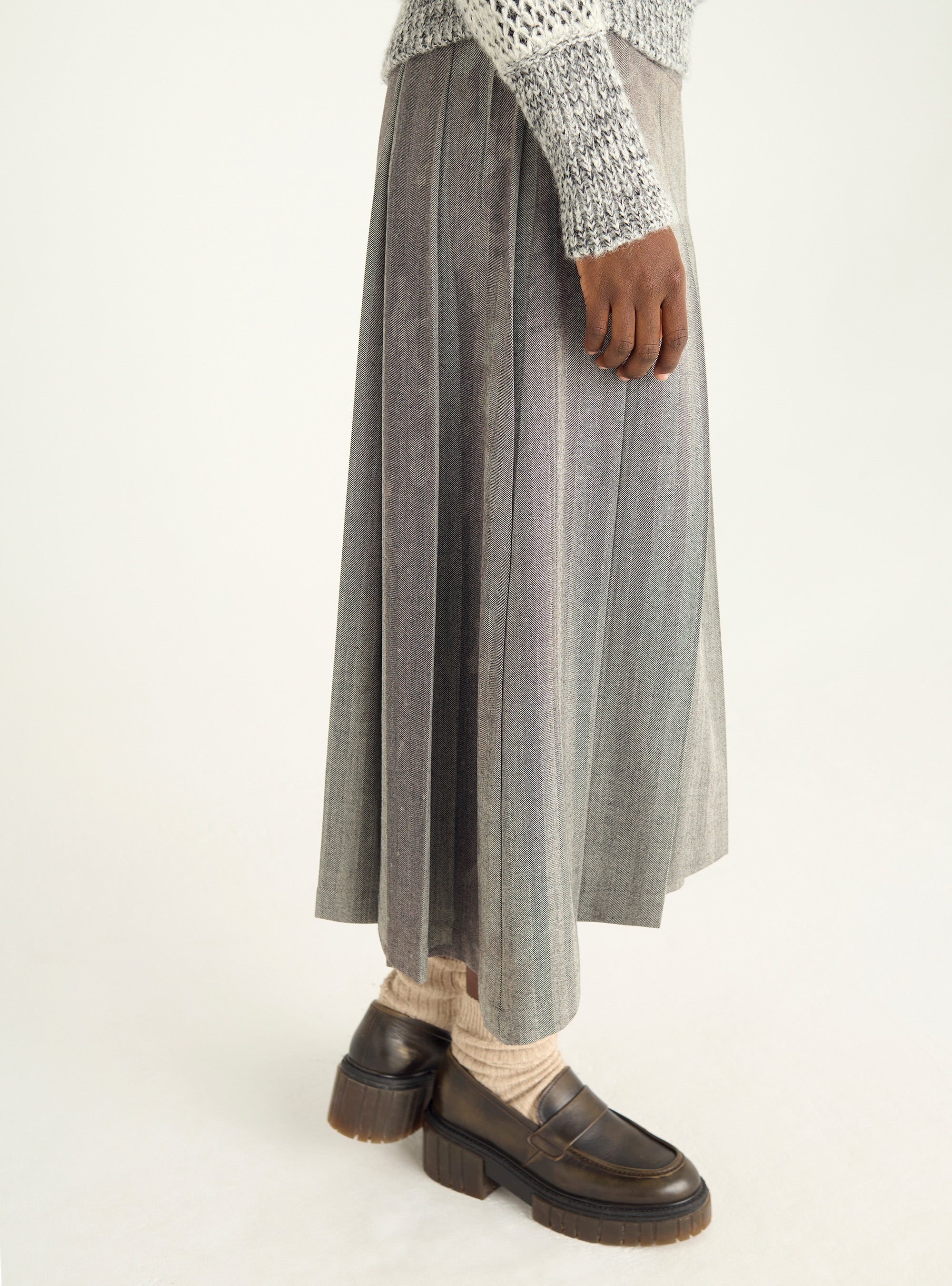 Asymmetrical wrap skirt