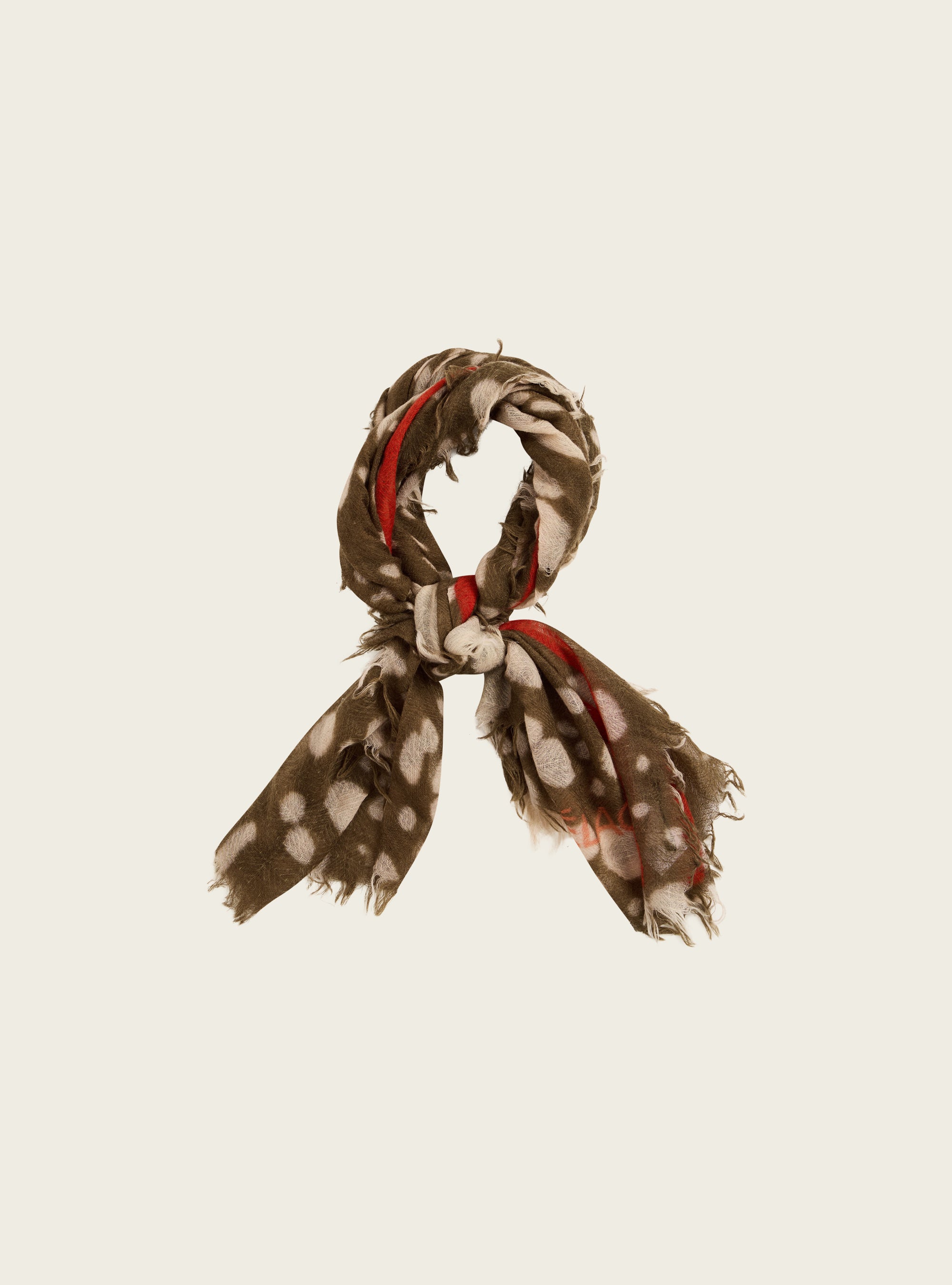 Exclusive printed wool scarf "Wild Watercolor"