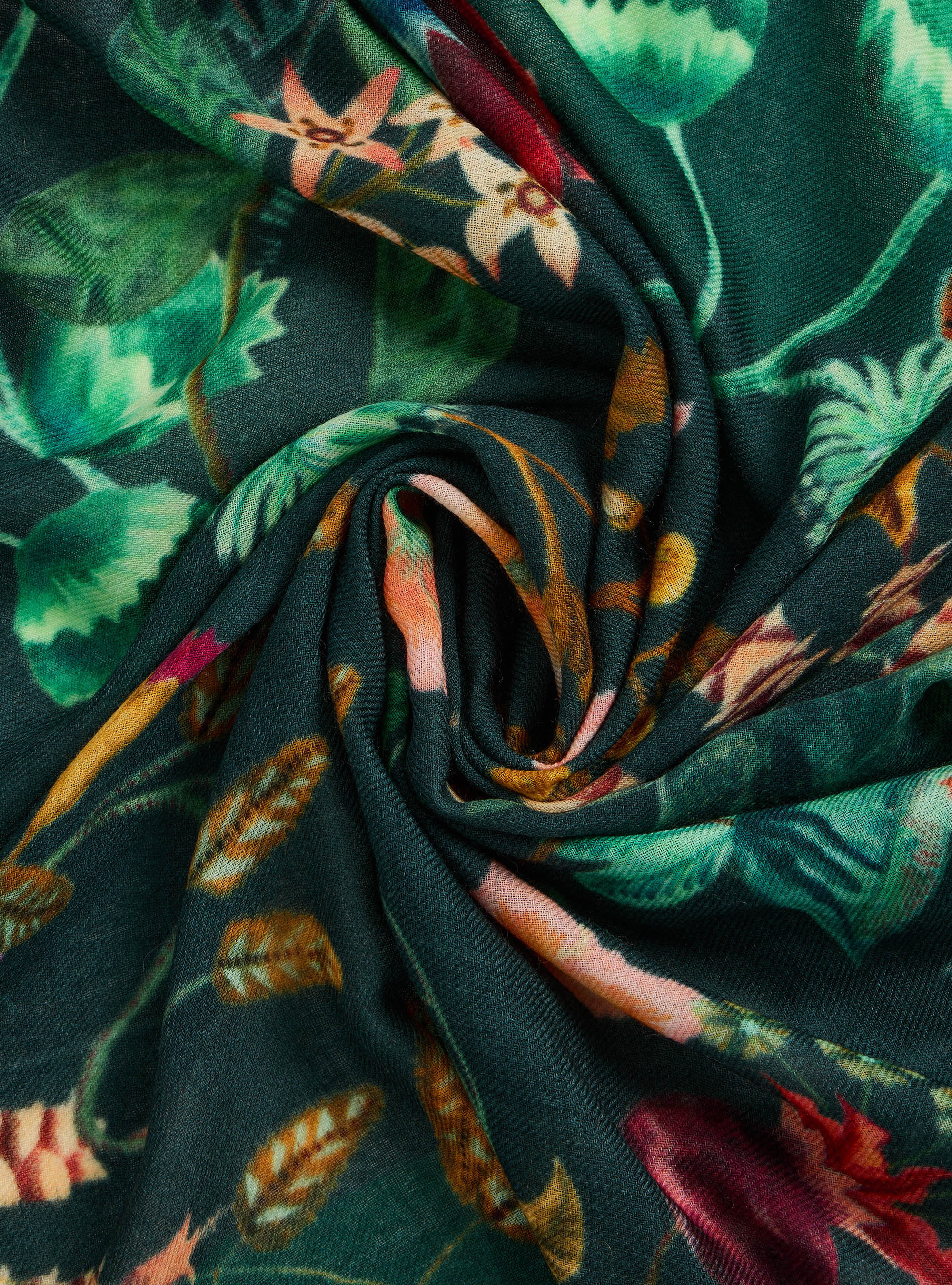 Exclusive “Bar Rock” printed wool scarf