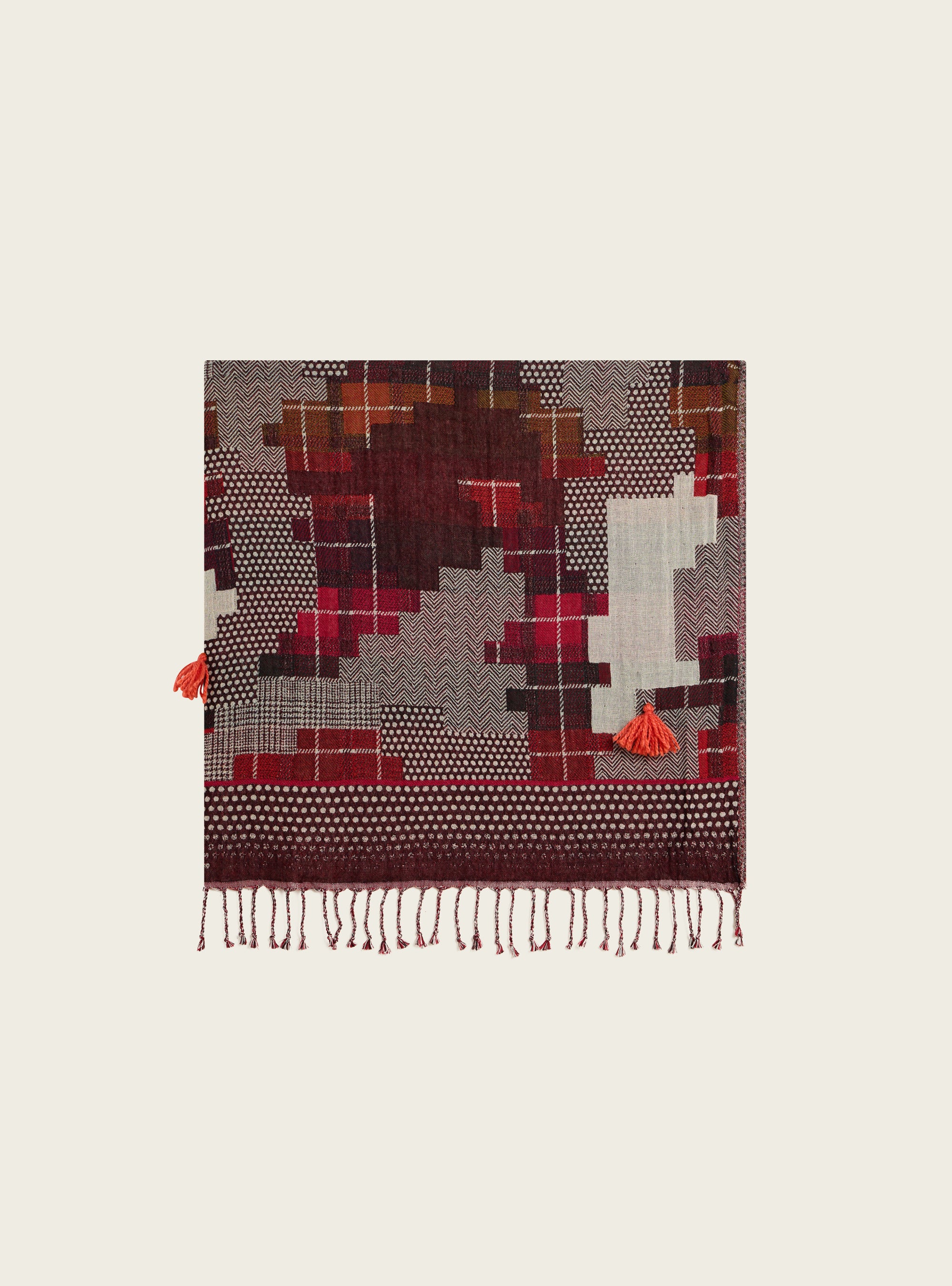 Colorful jacquard scarf