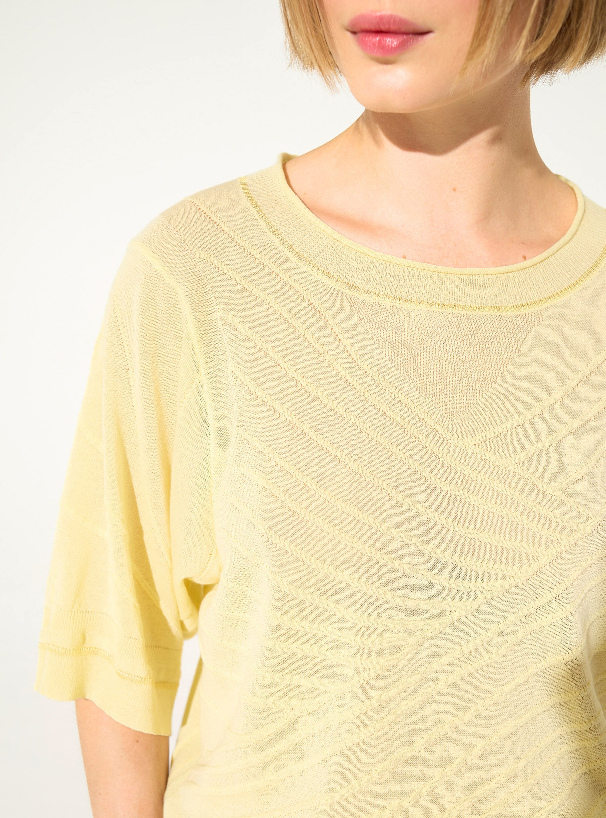 Yellow cotton sweater