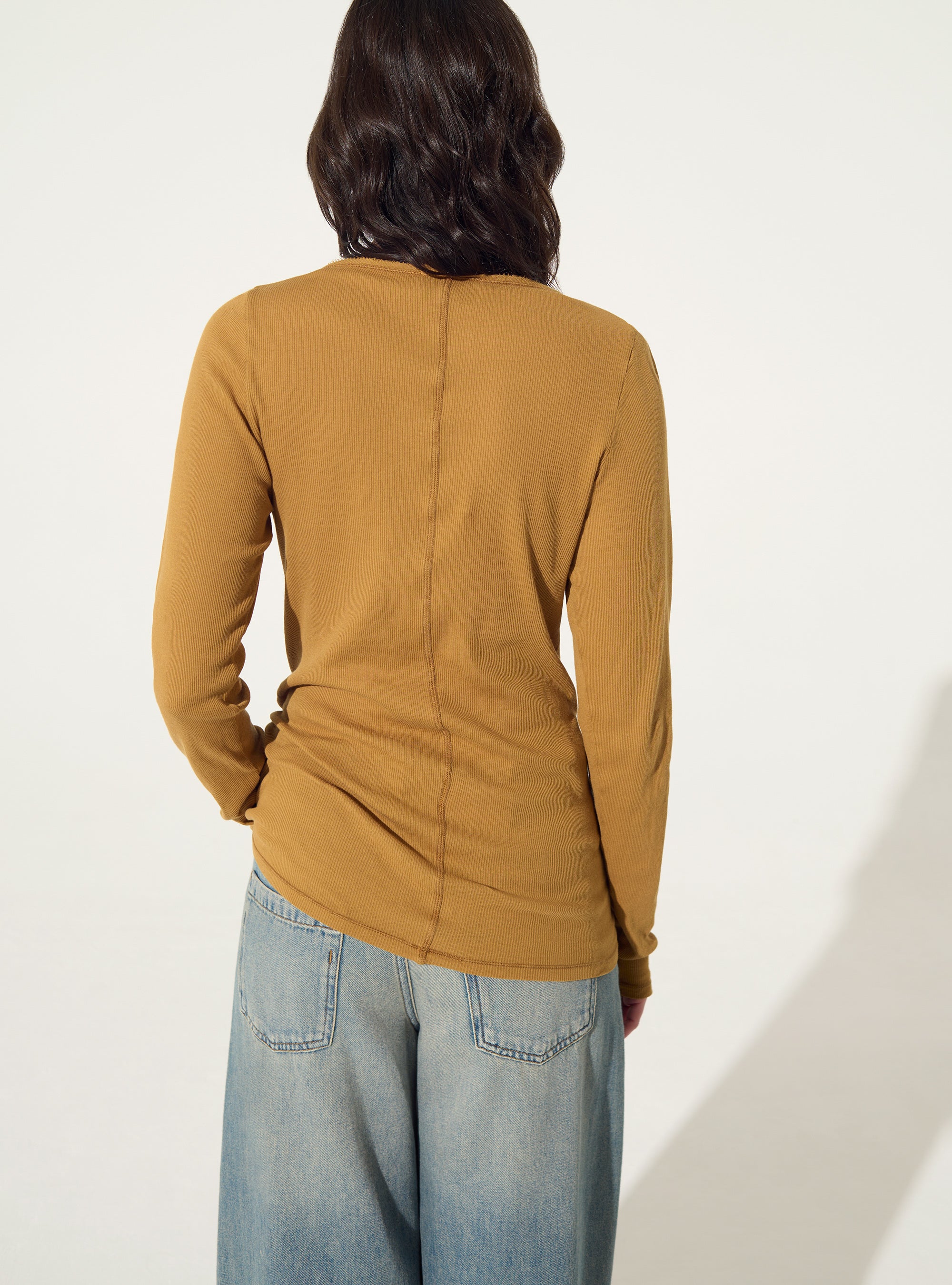 Brown organic cotton T-shirt