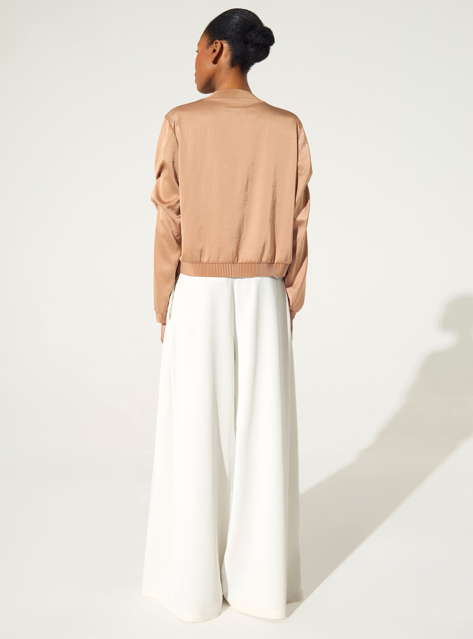White wide-leg trousers