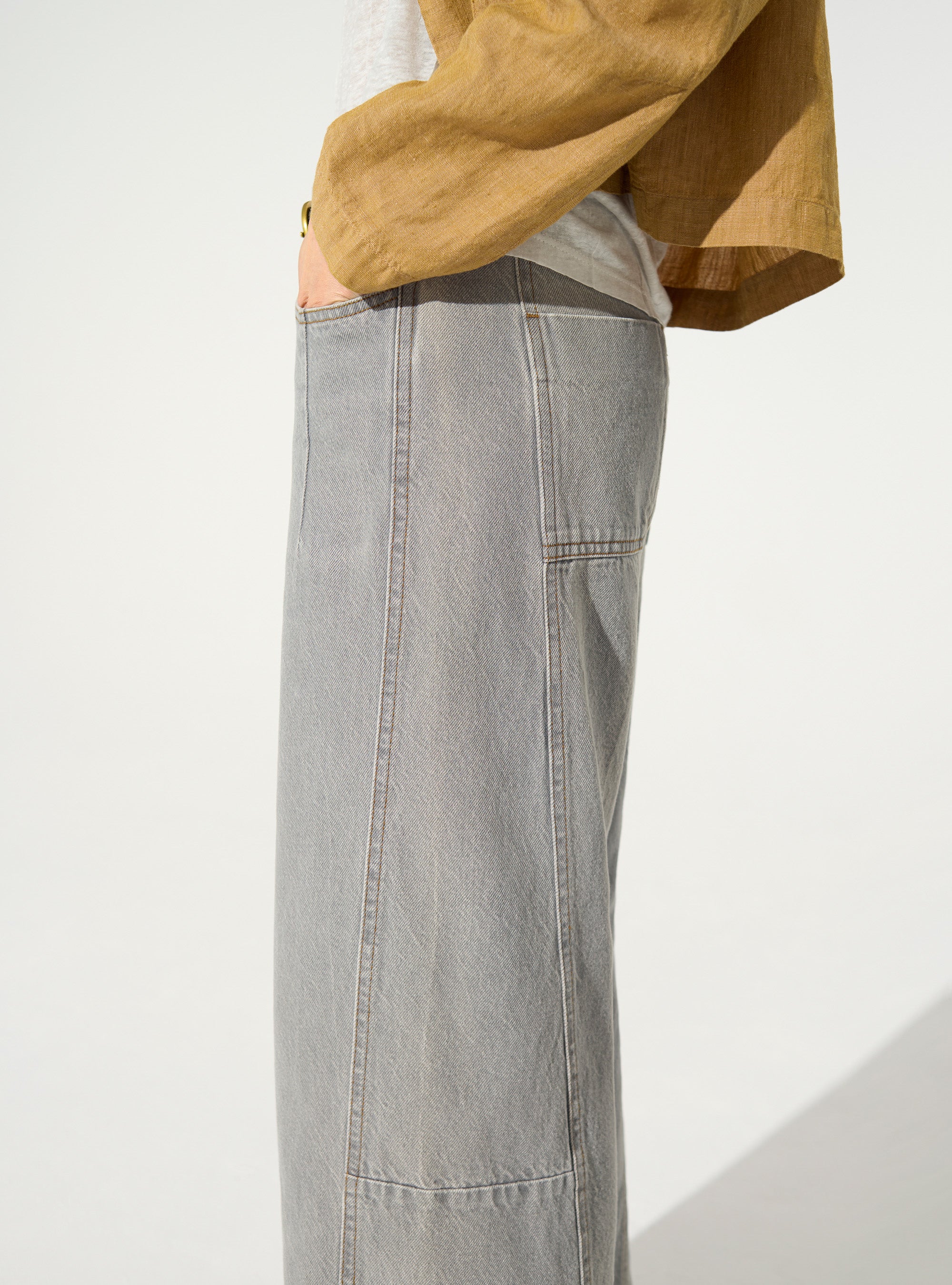 Grey cotton jeans