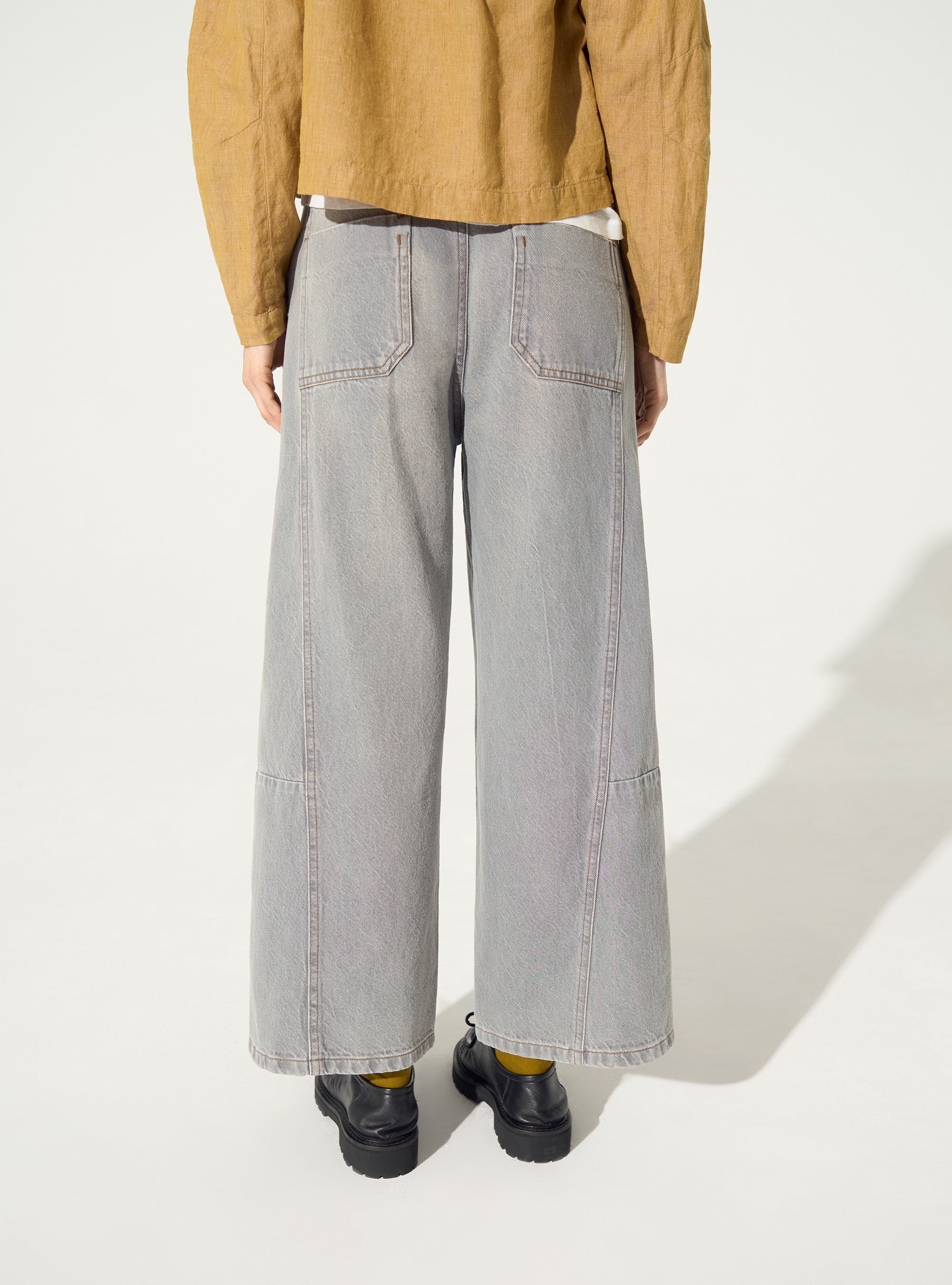 Grey cotton jeans