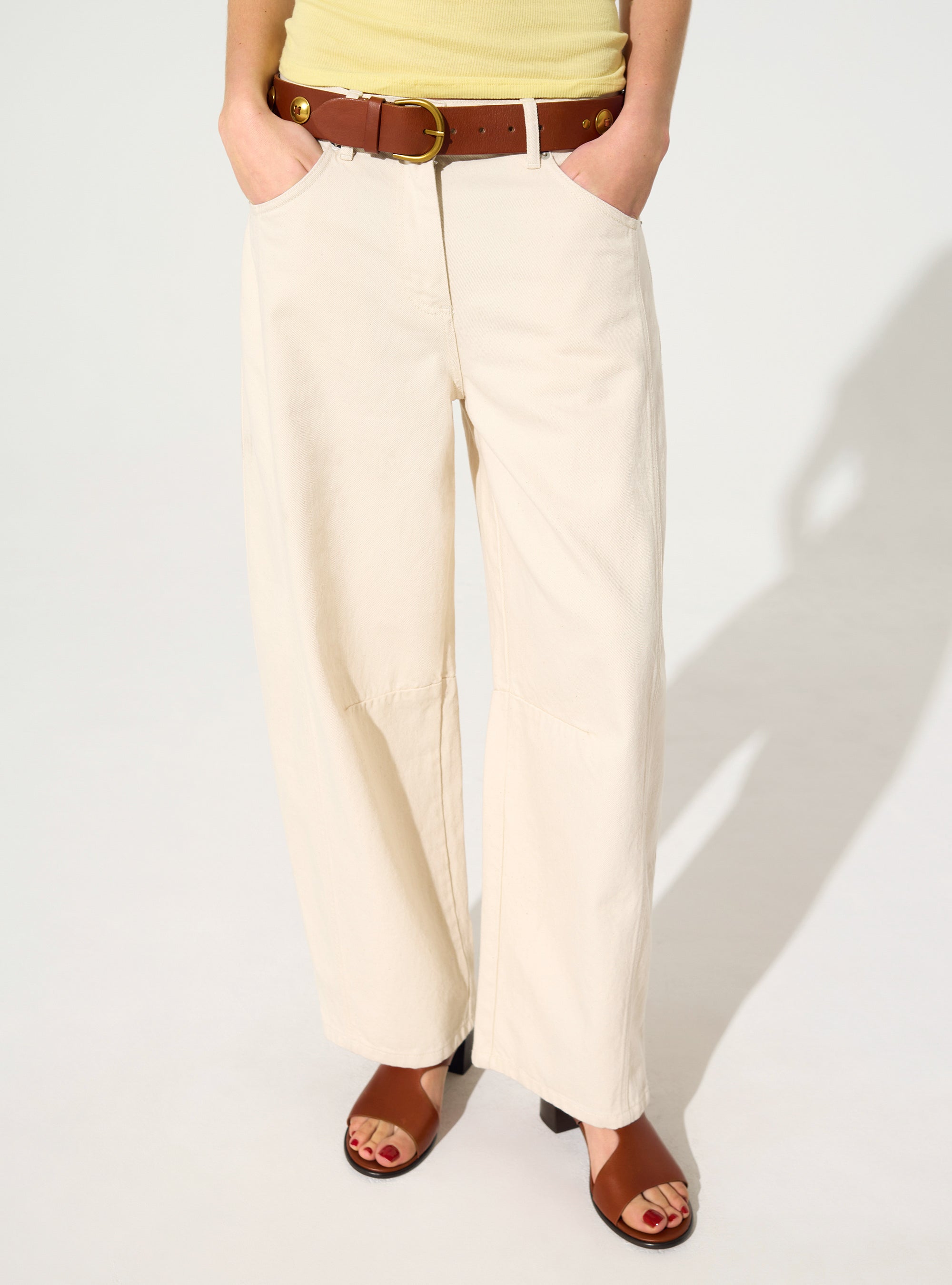 White organic cotton jeans