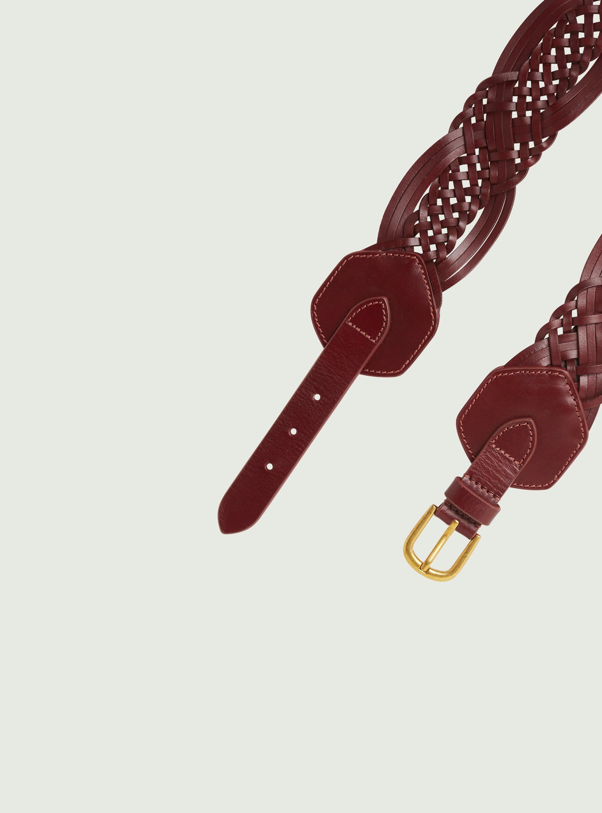 Brown leather belt