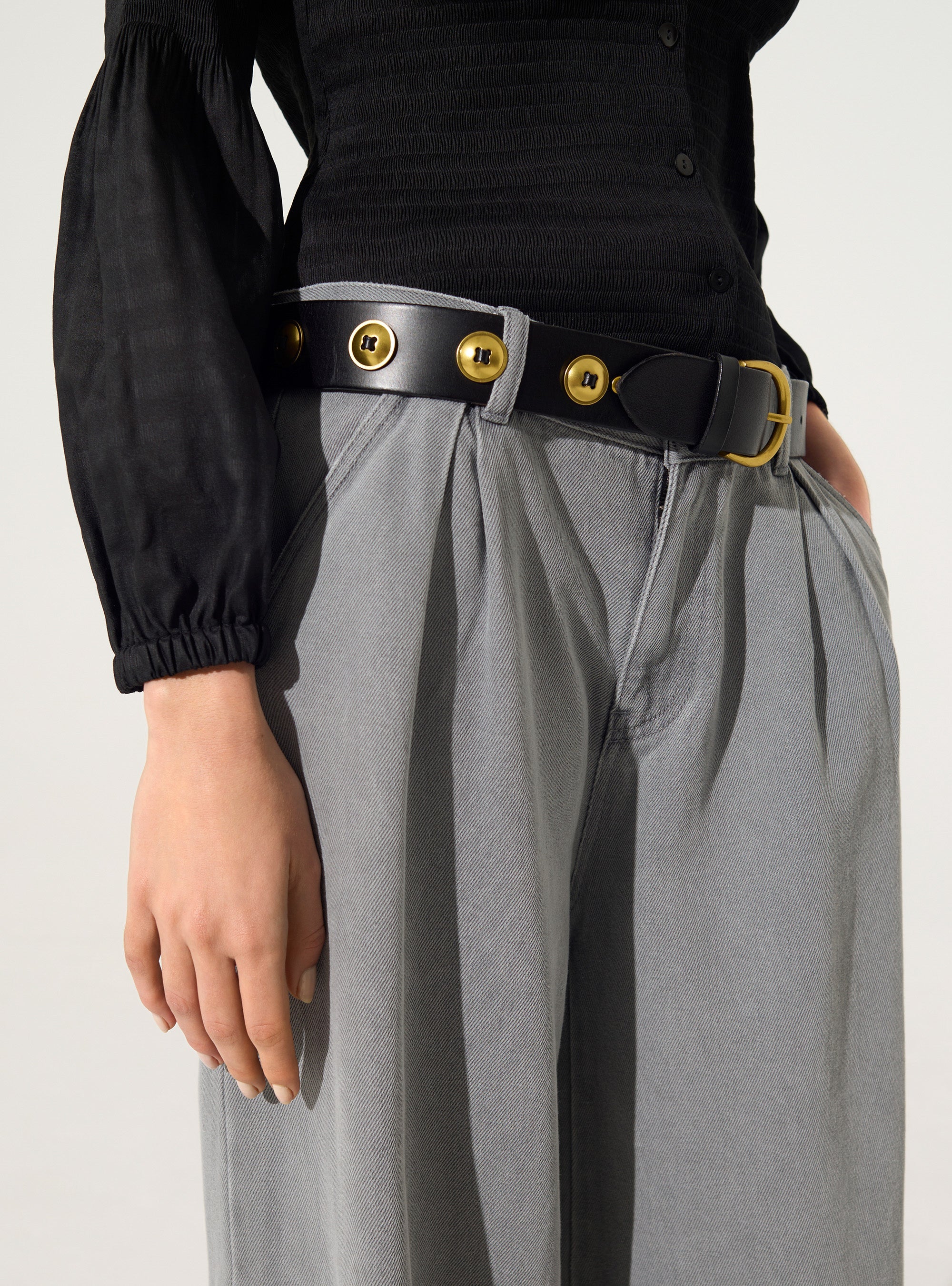 Black leather belt – COTELAC | Official Store