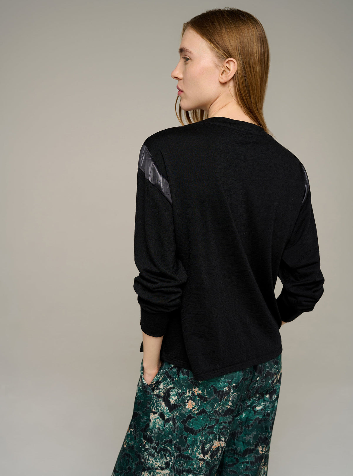 Cotélac Pleated long-sleeve tee
