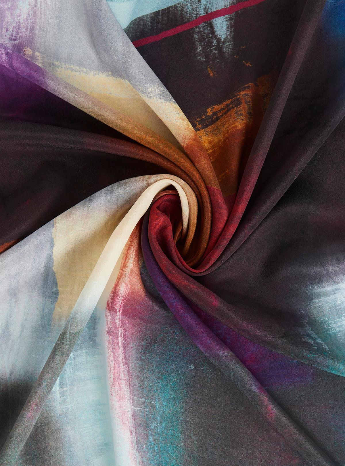 Printed silk scarf