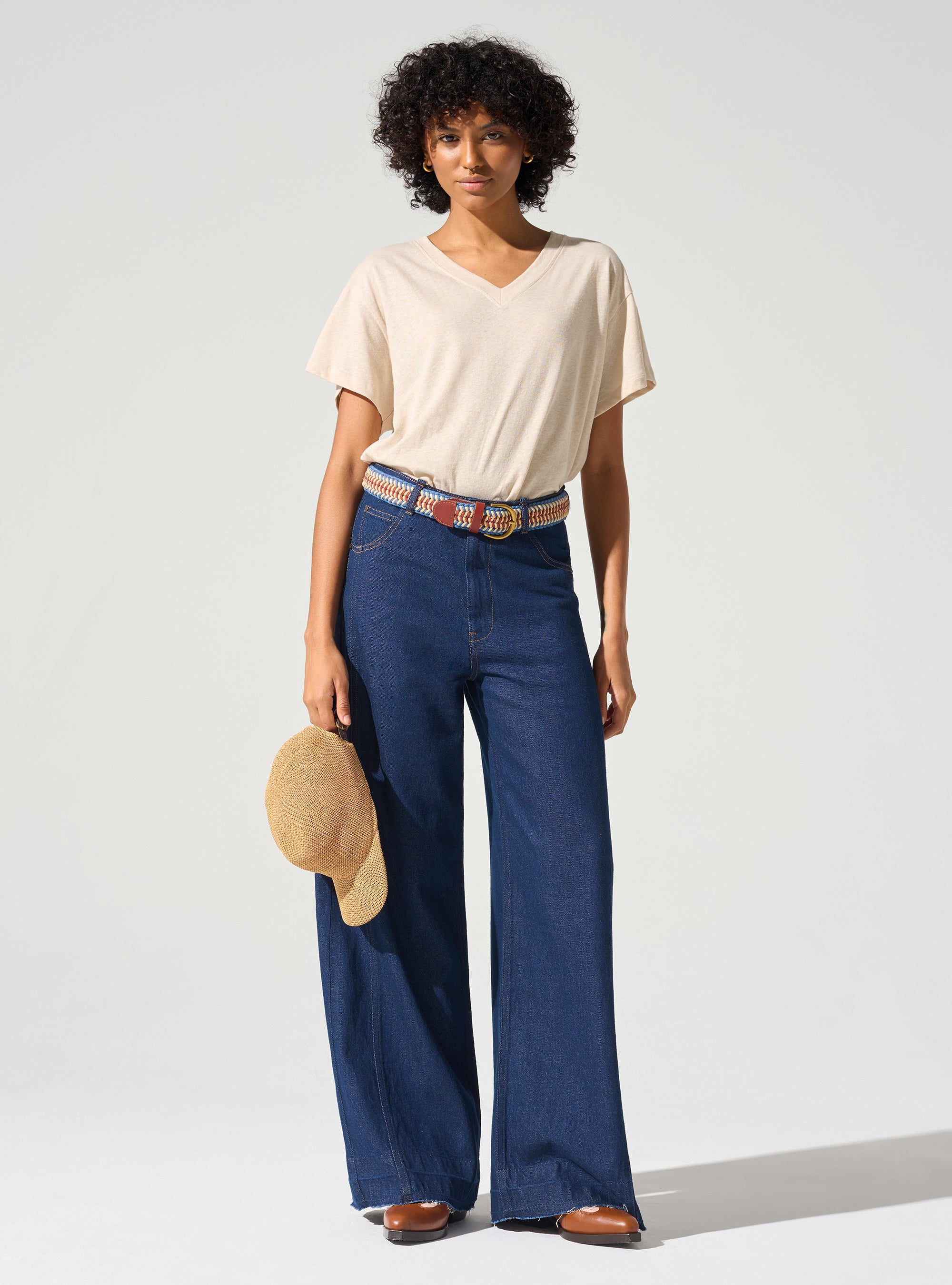 Wide leg jeans