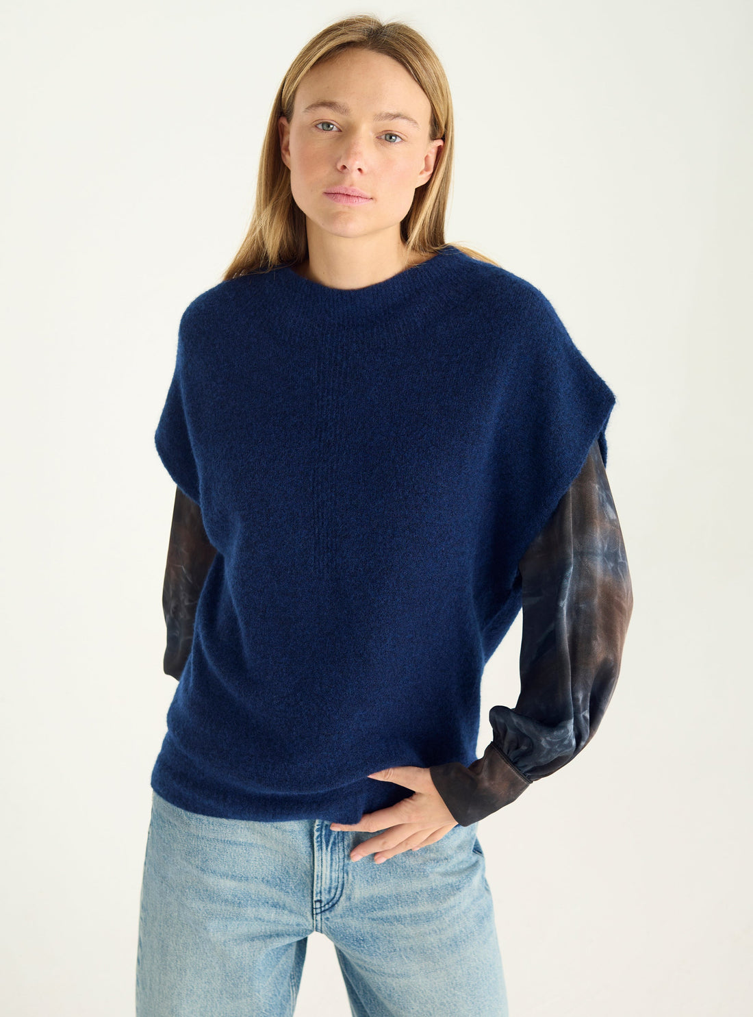 Oversized sleeveless sweater