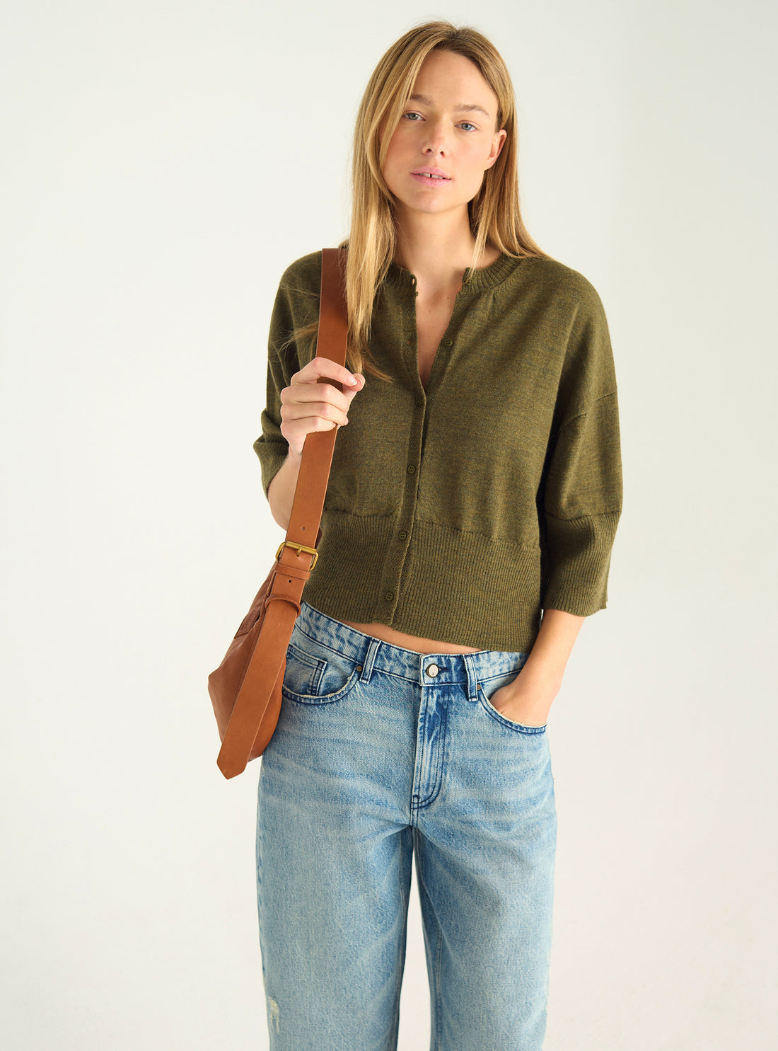 Short-sleeved cardigan T-shirt