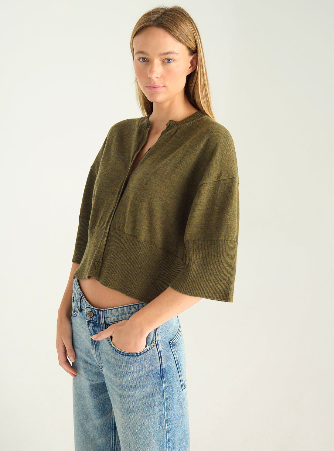 Short-sleeved cardigan T-shirt