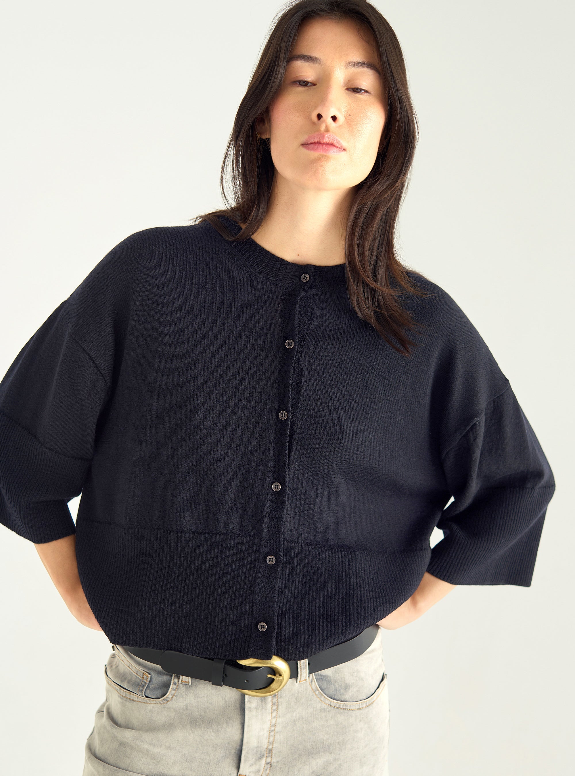 Short-sleeved cardigan T-shirt