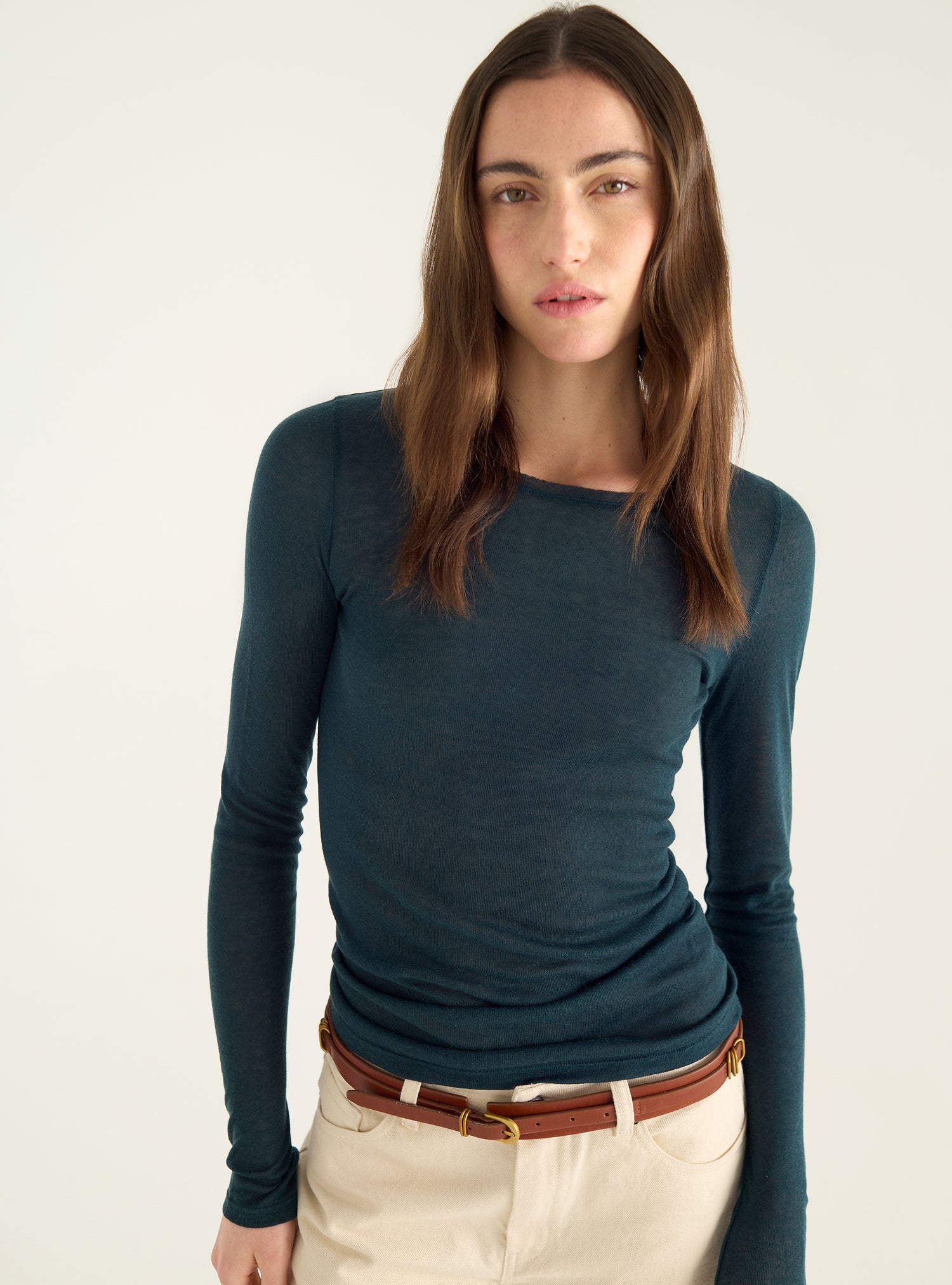 Long-sleeved Lyocell jersey T-shirt