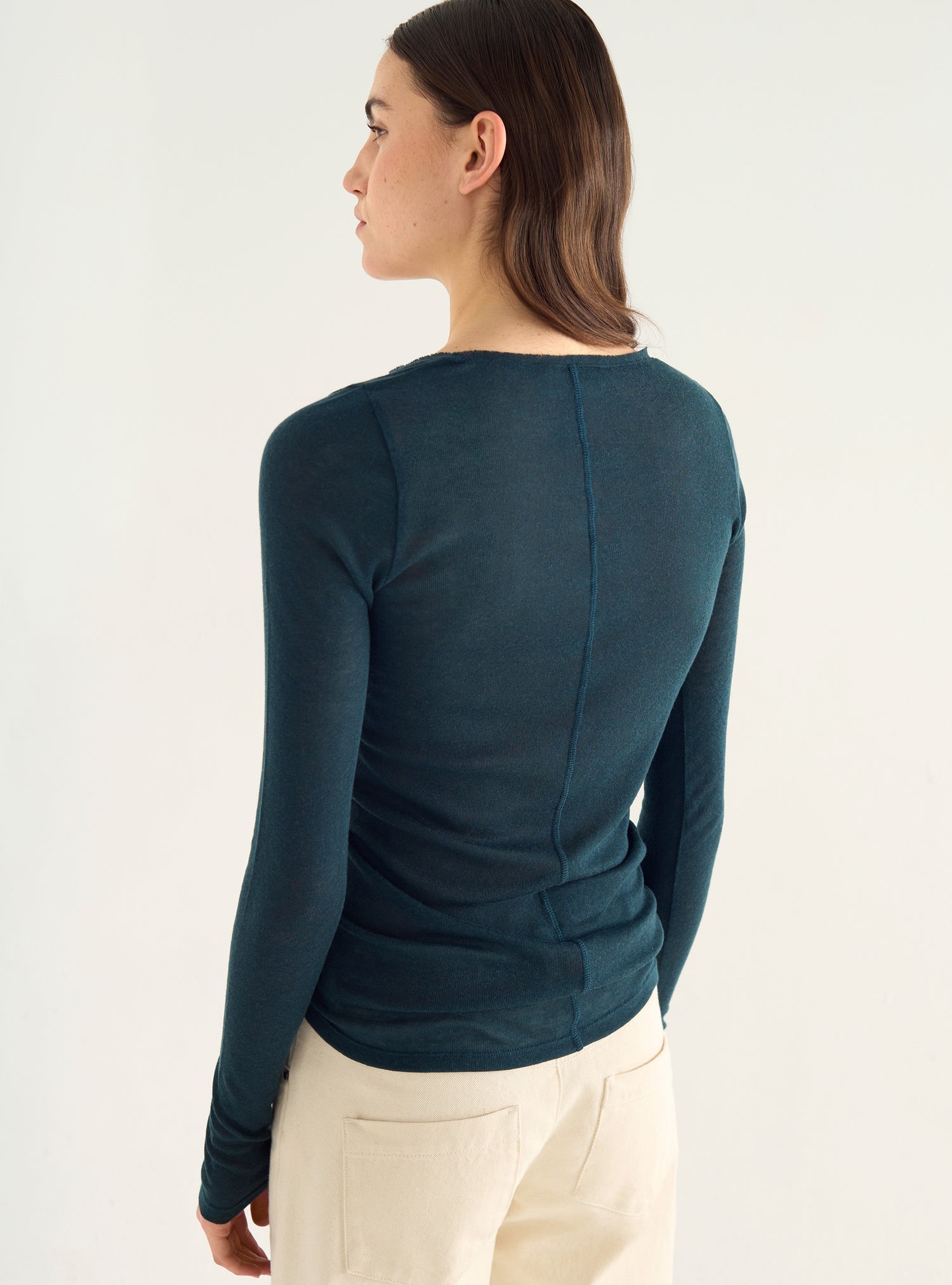 Long-sleeved Lyocell jersey T-shirt