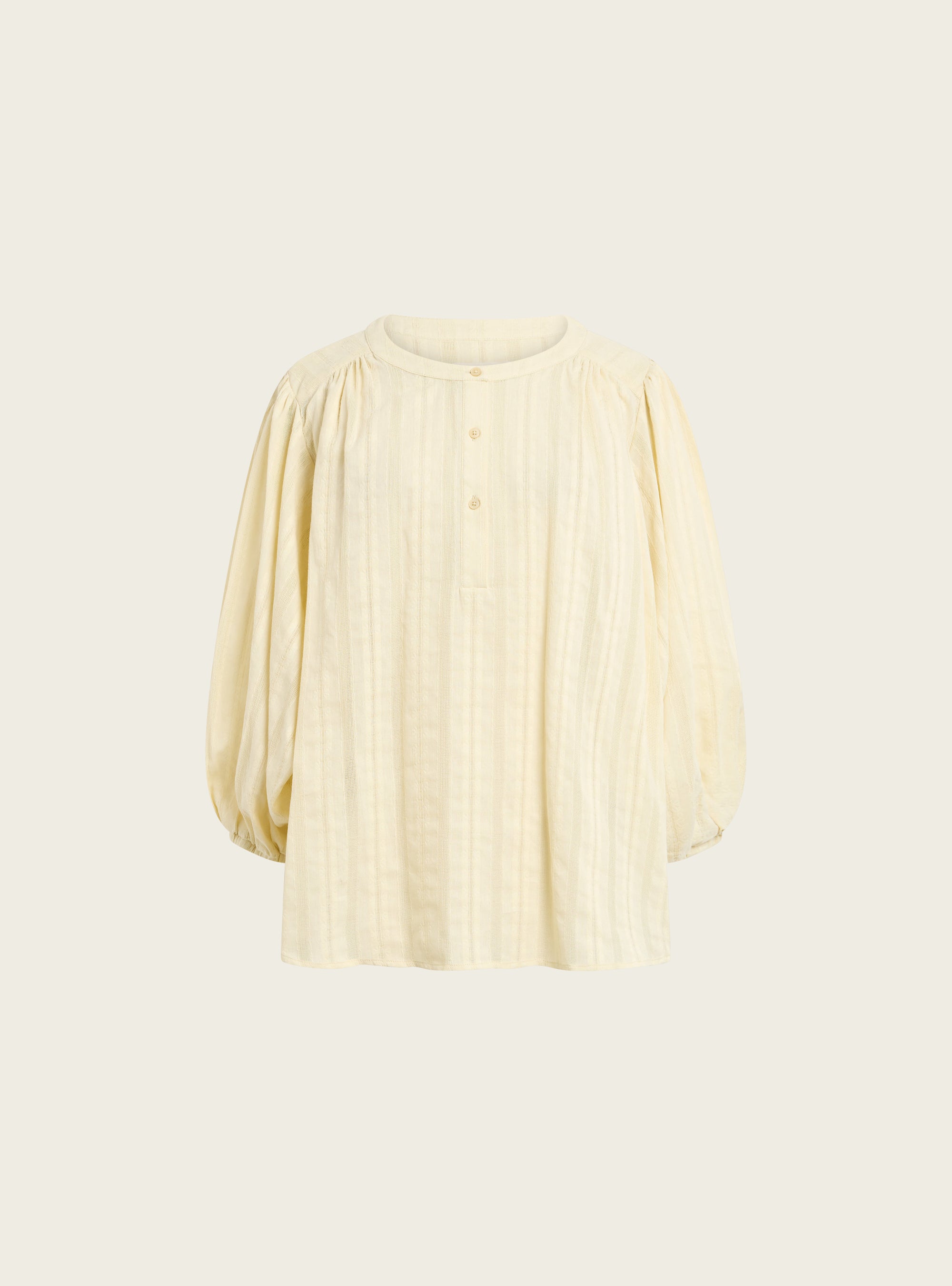 Oversized openwork cotton blouse