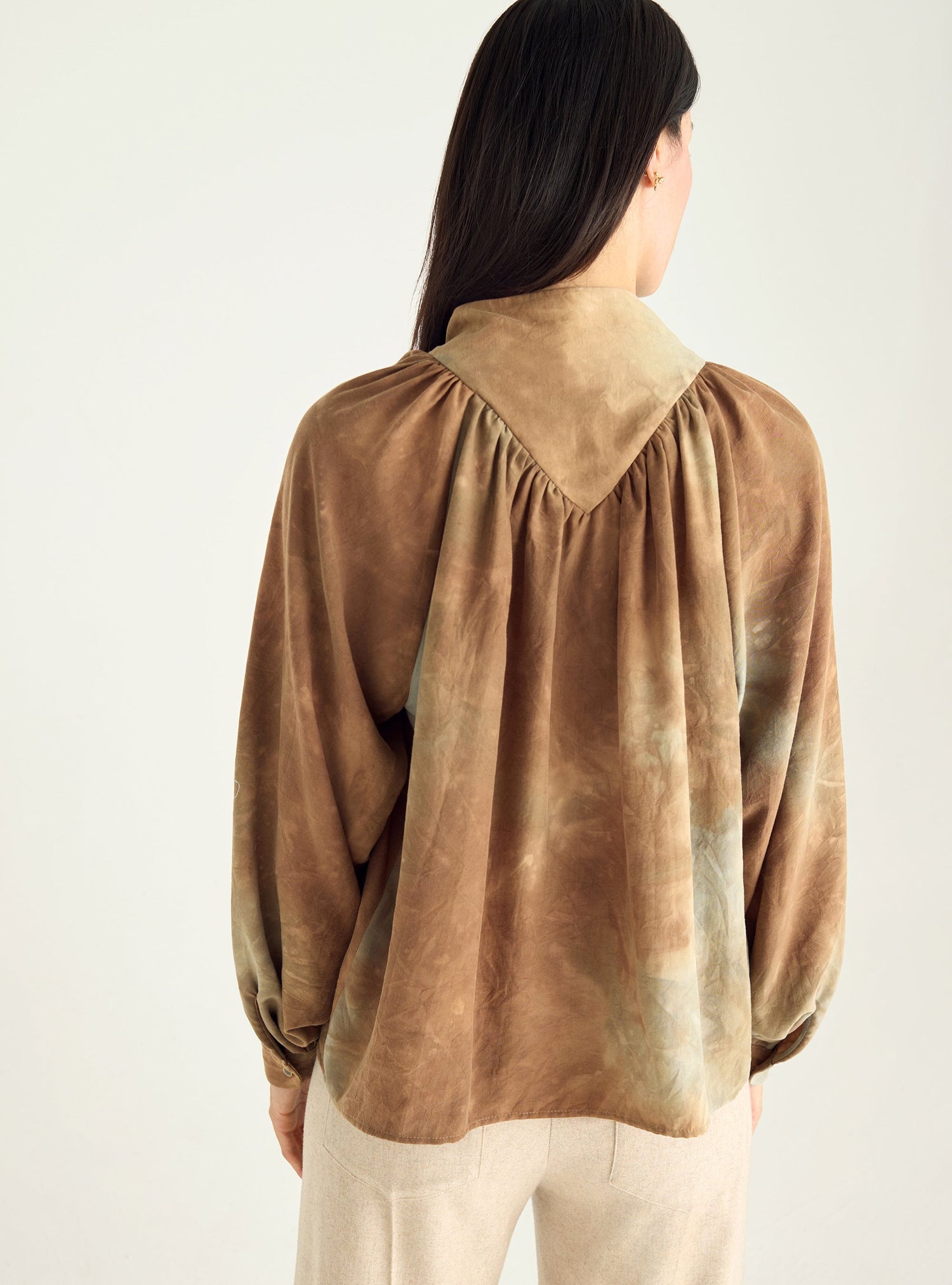 Straight viscose blouse