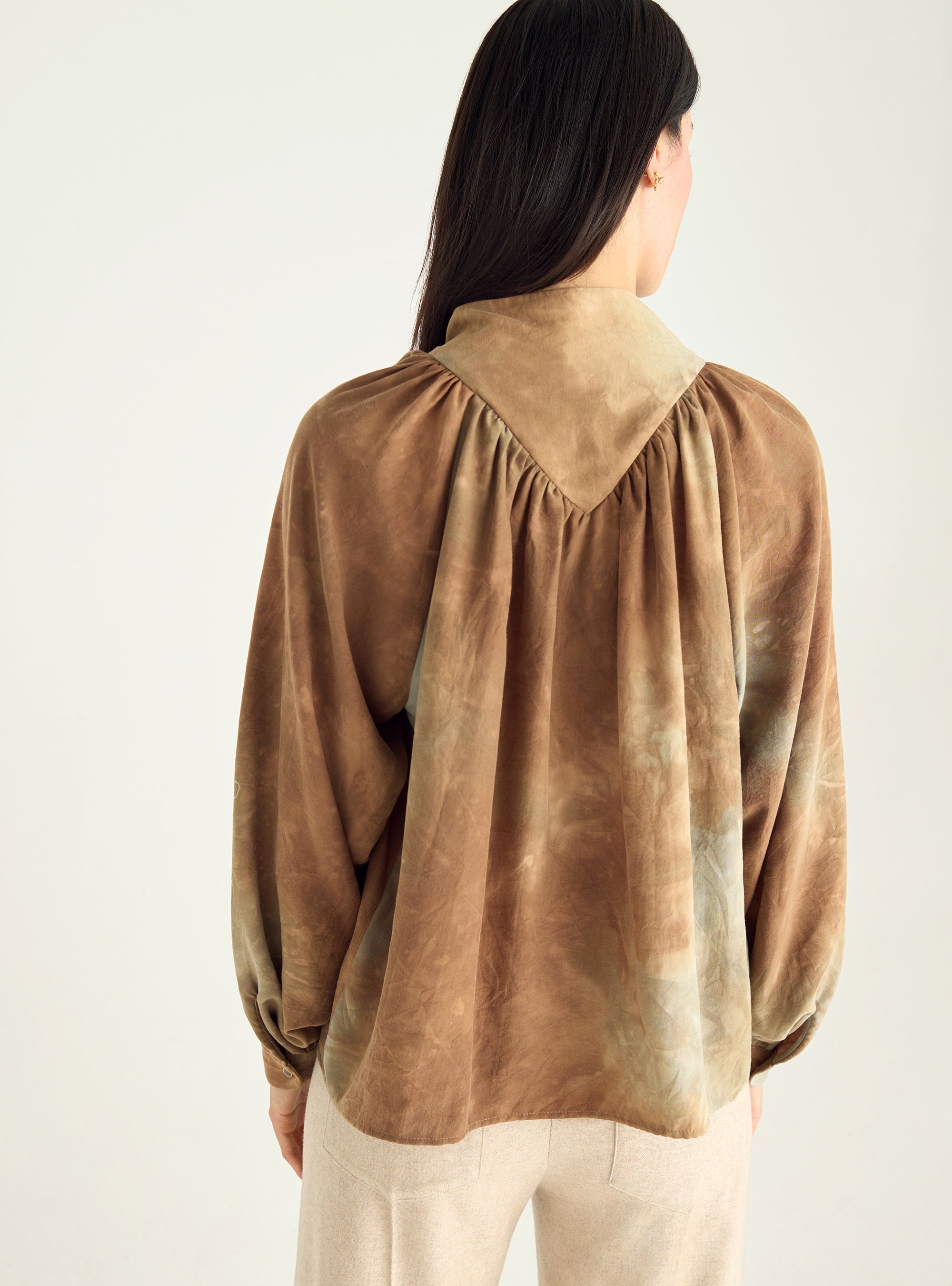 Straight viscose blouse