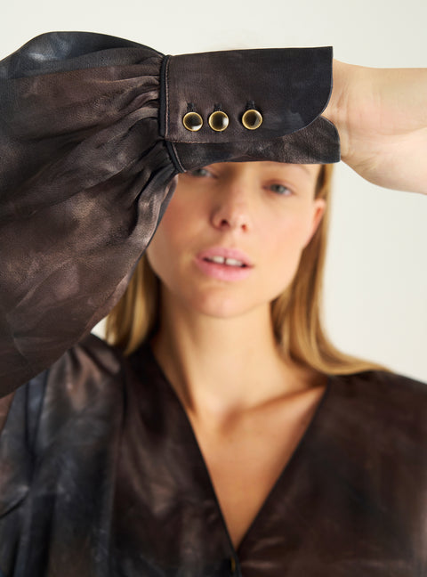 Printed flowing blouse