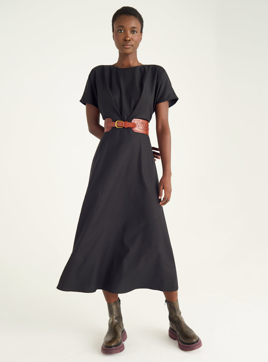 Asymmetrical midi dress