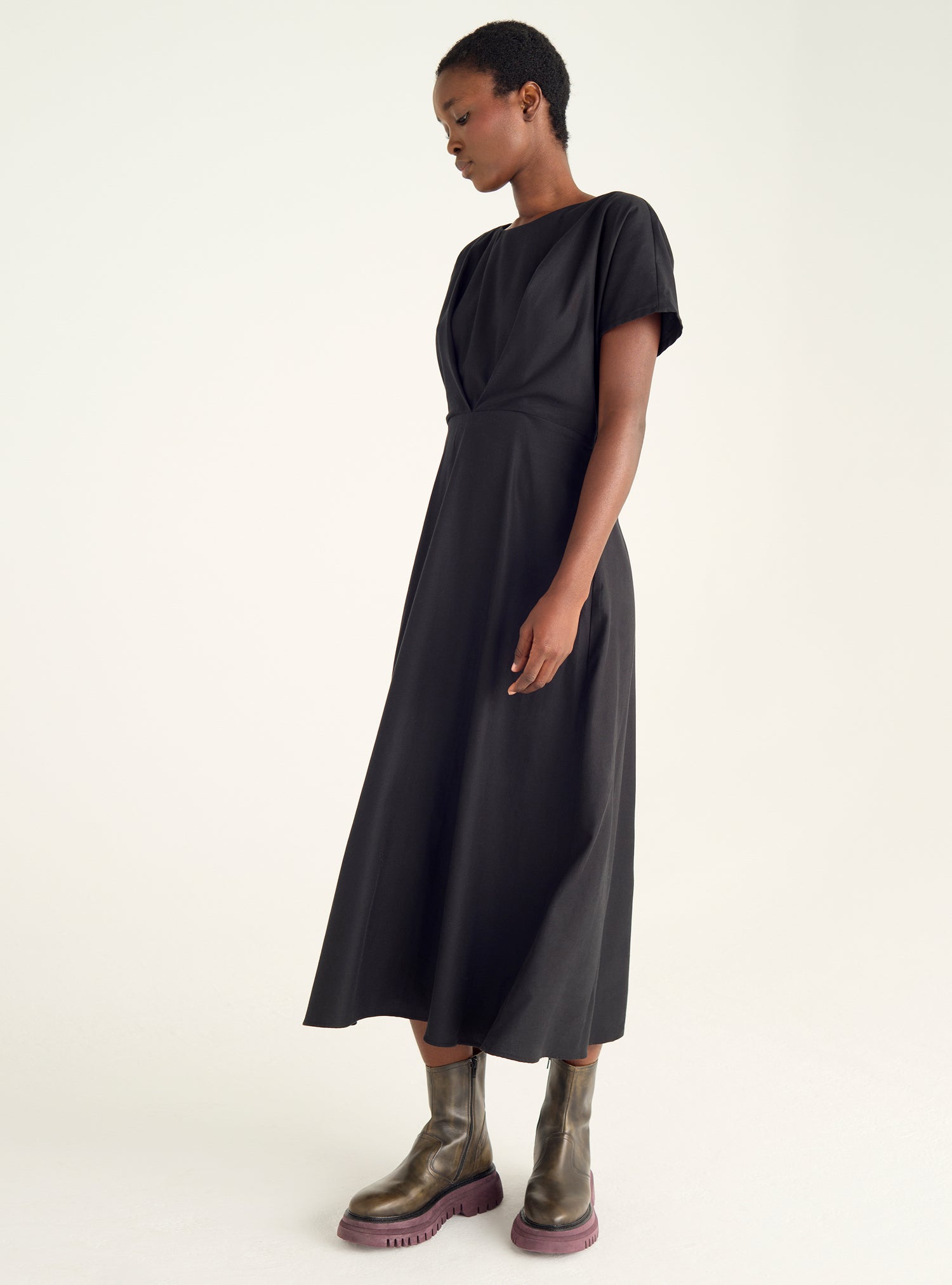 Asymmetrical midi dress