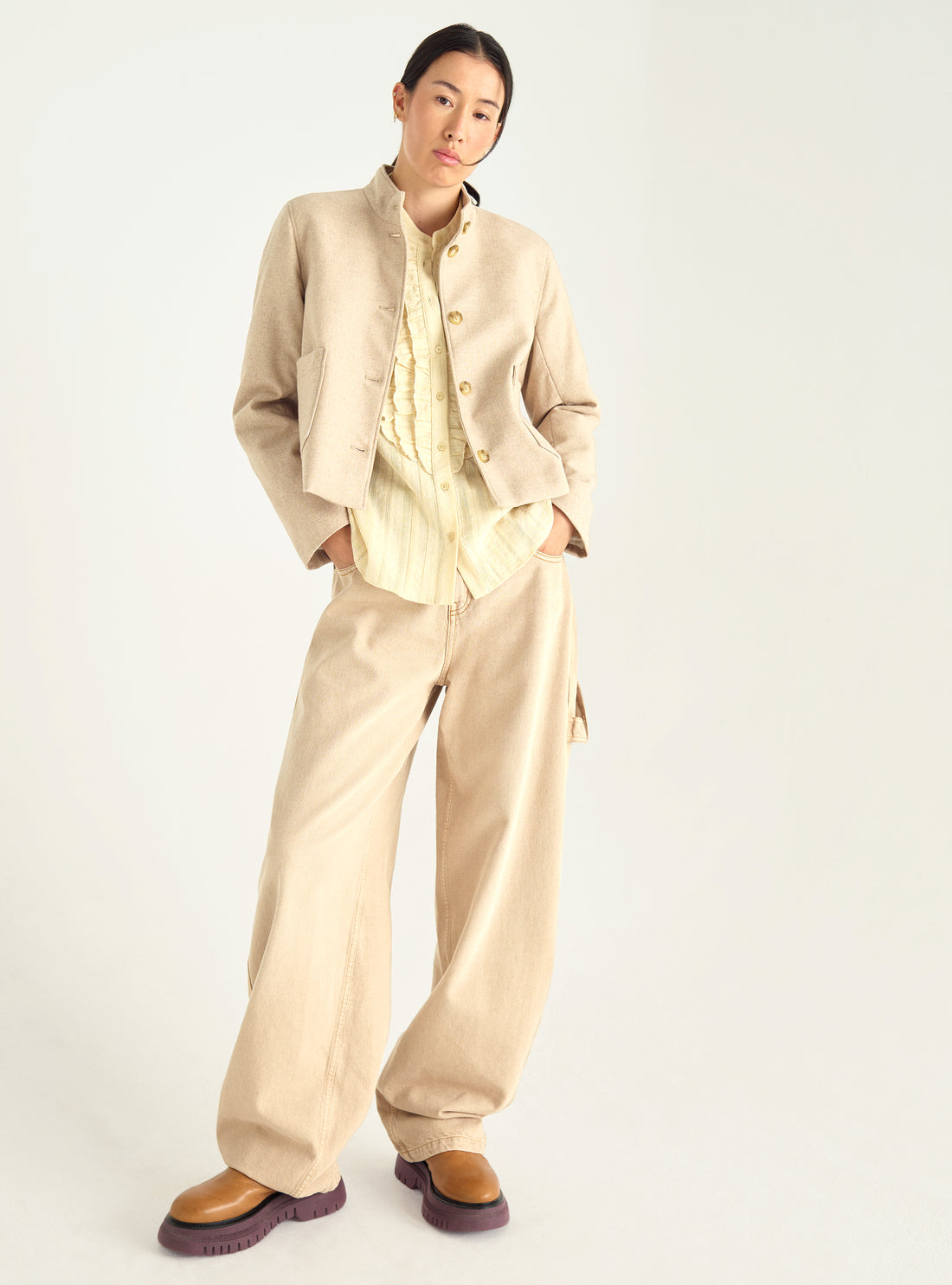 Short jacket in woollen cloth