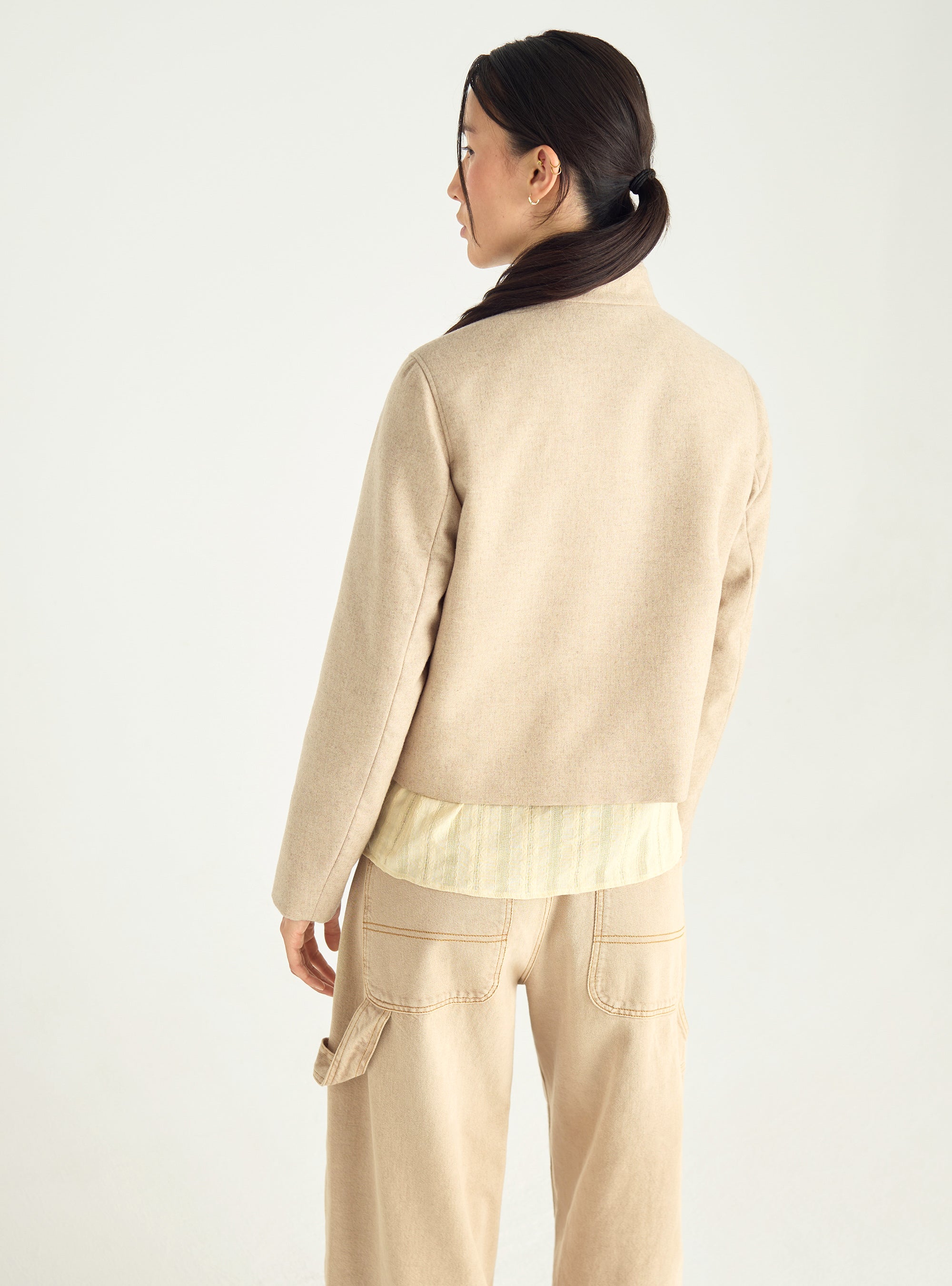 Short jacket in woollen cloth