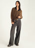 High-waisted wide-leg pants