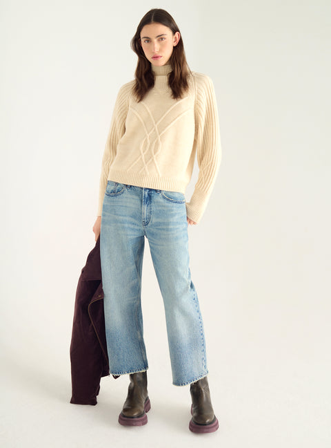 Straight denim jeans