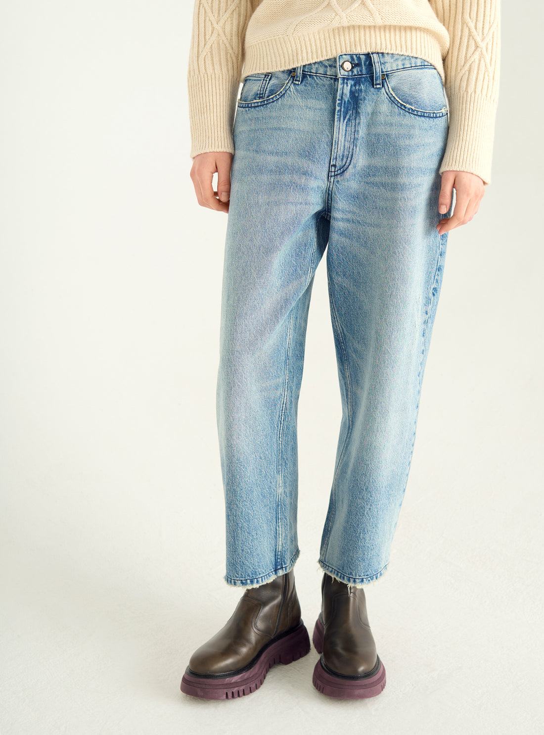 Straight denim jeans