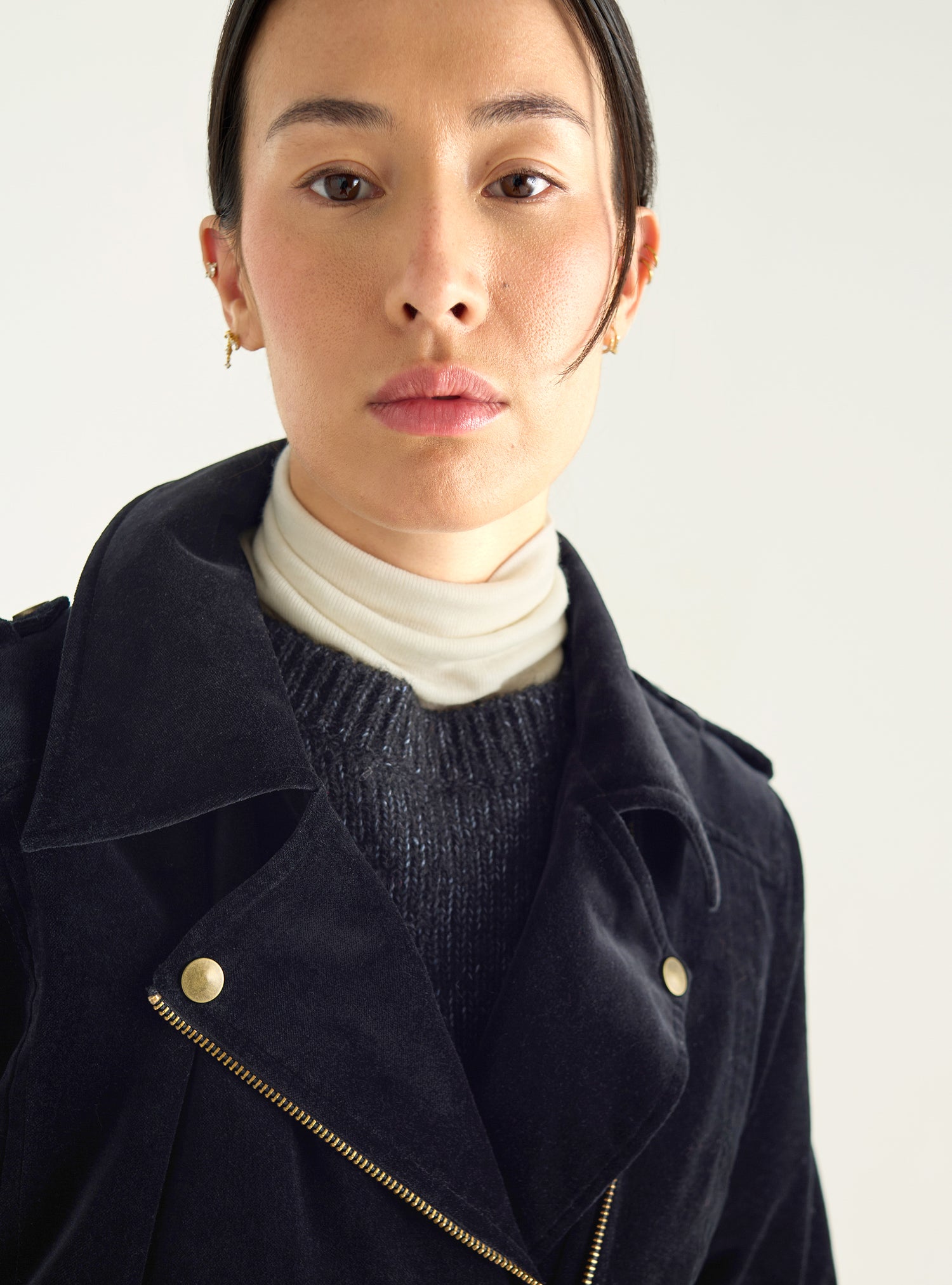 Biker jacket in velvet