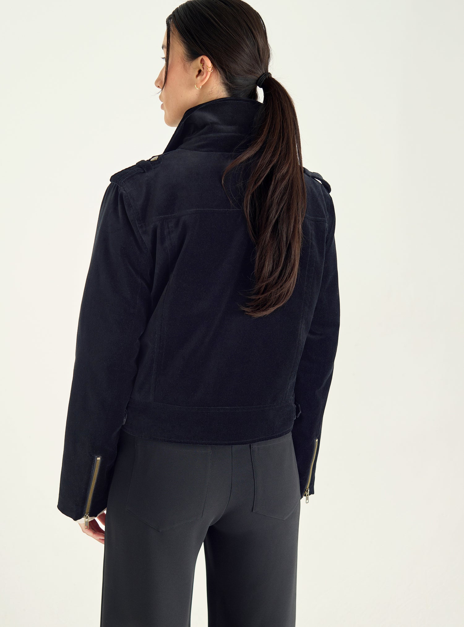 Biker jacket in velvet