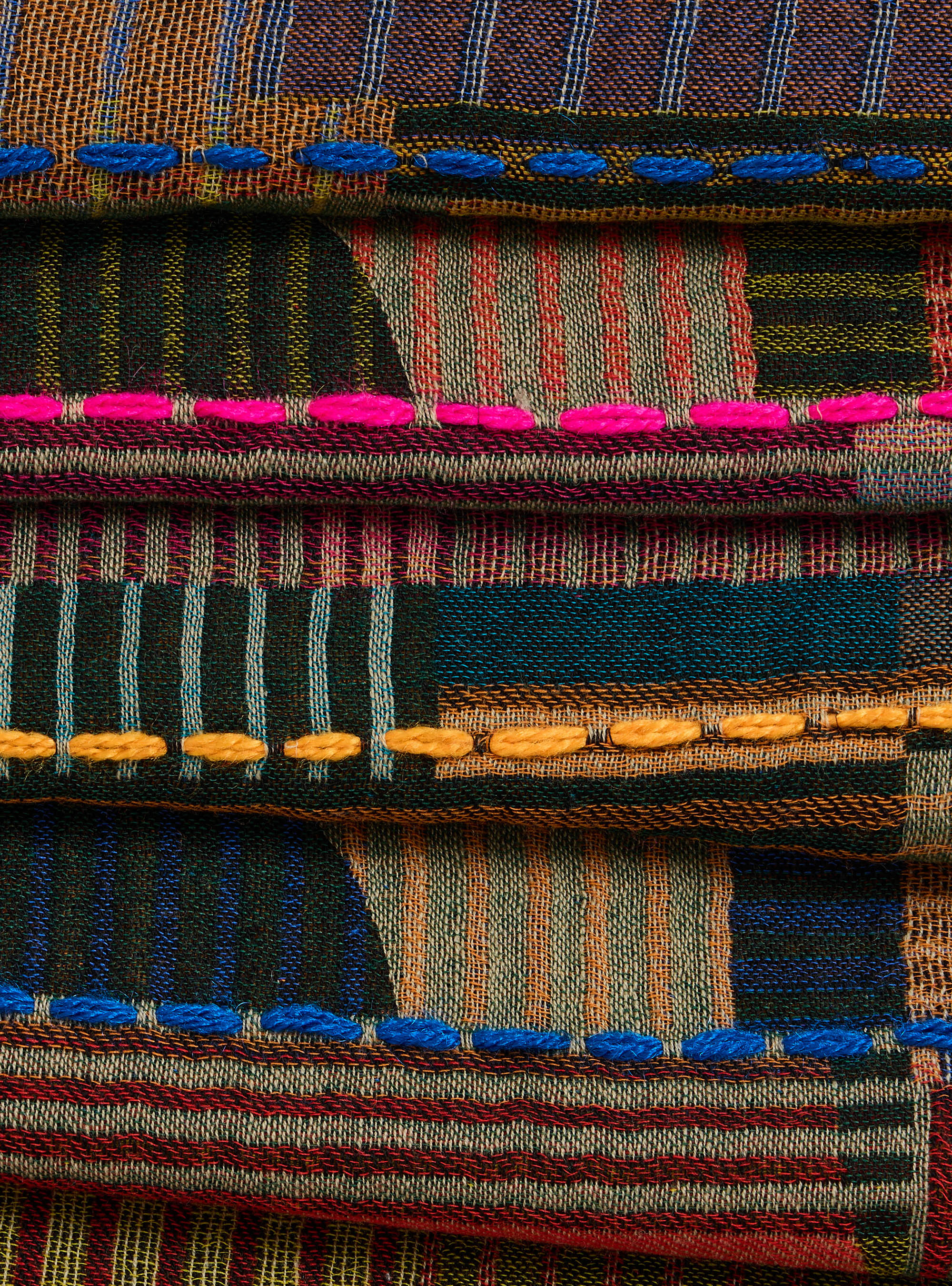 Embroidered wool scarf