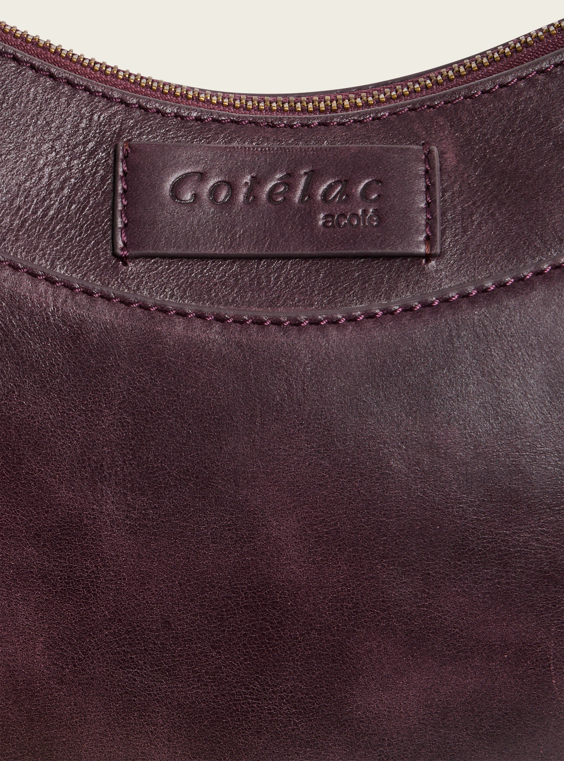 Mini patinated leather bag