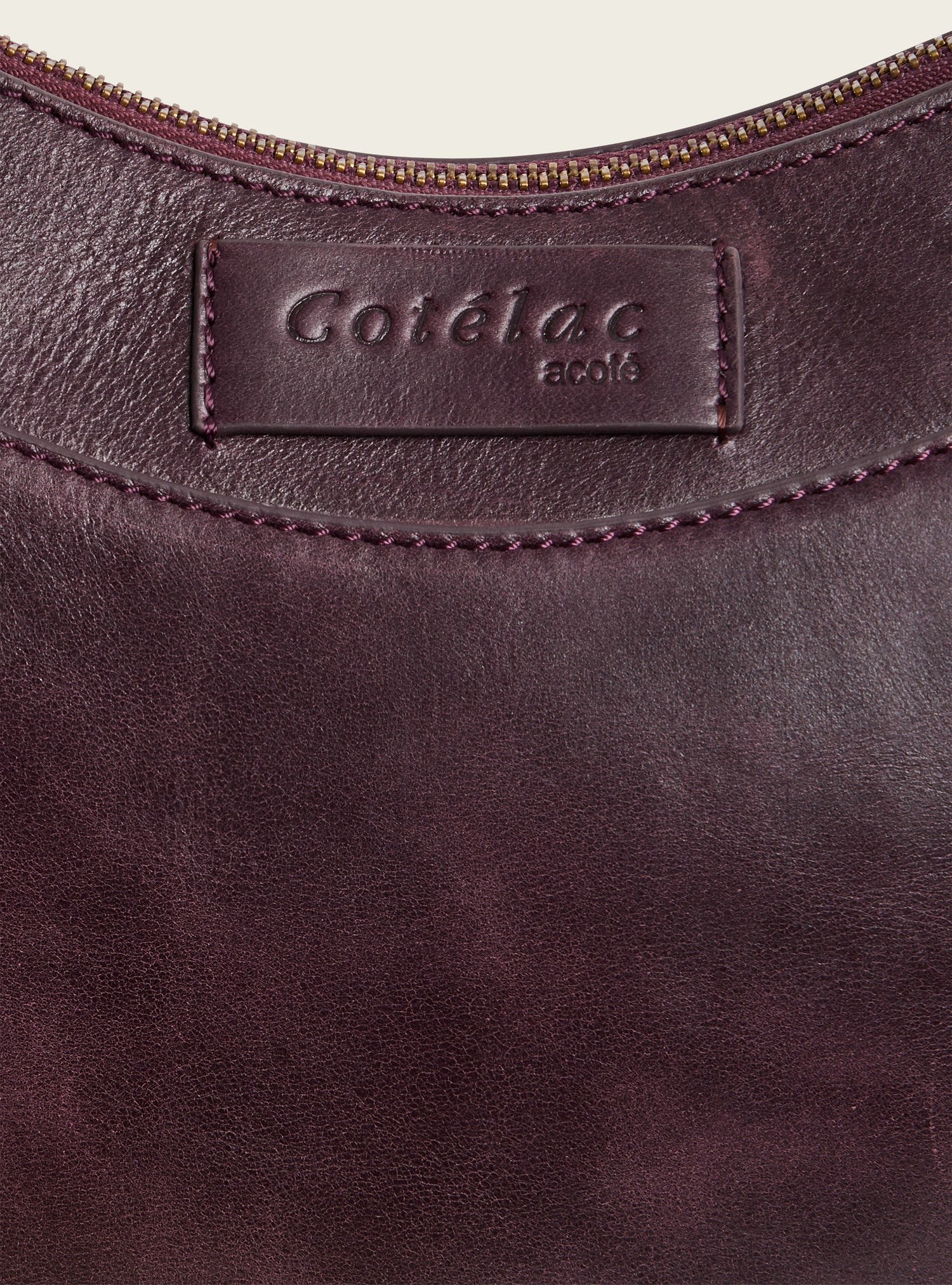 Mini patinated leather bag