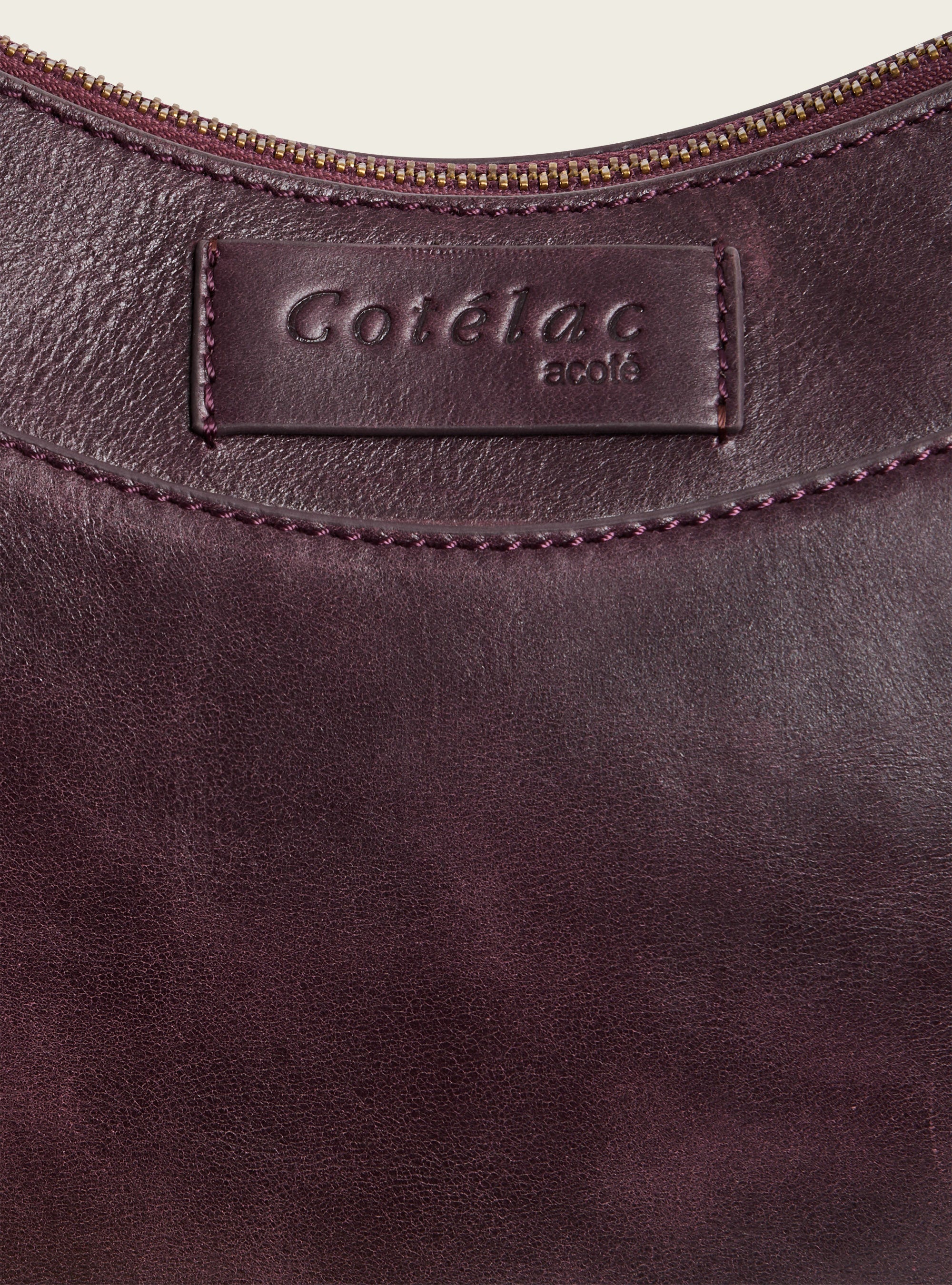 Mini patinated leather bag