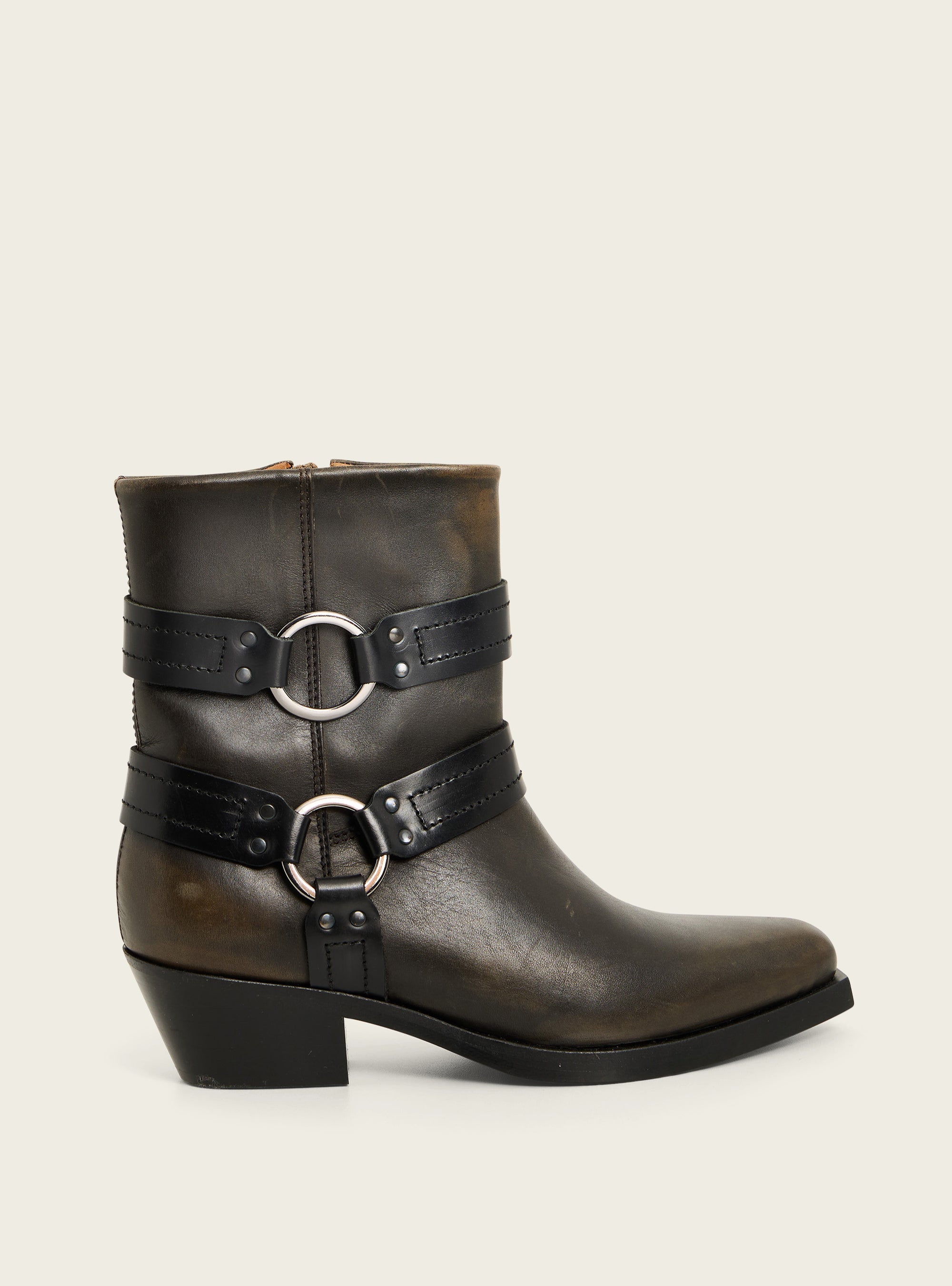 Leather ankle boots