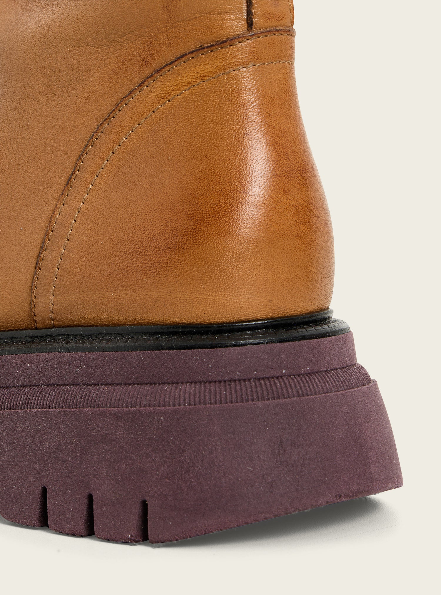 Tan leather ankle boots