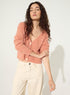 Pink wool-alpaca cardigan